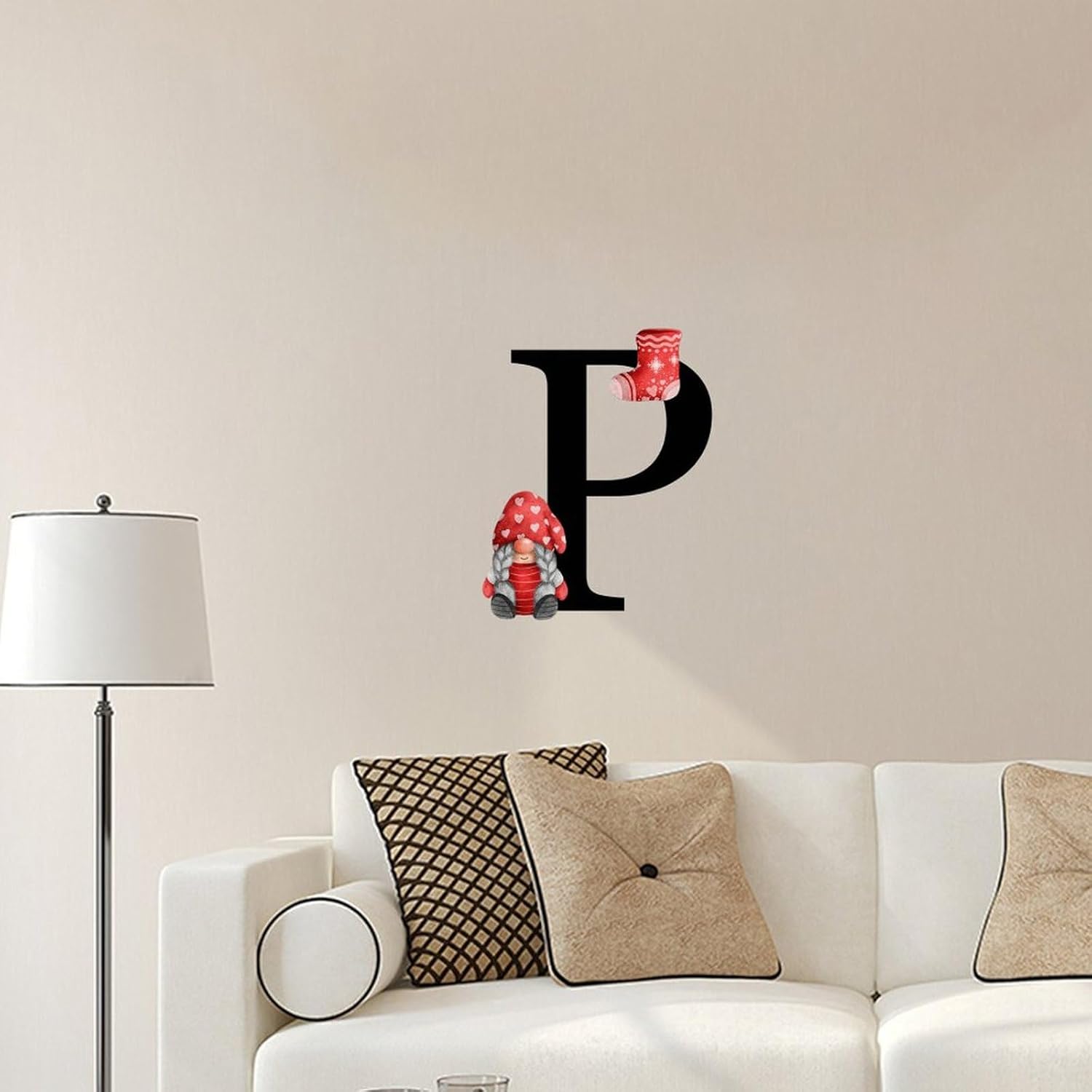Wodevor 22 Inch Reusable Red P Quote Wall Decal