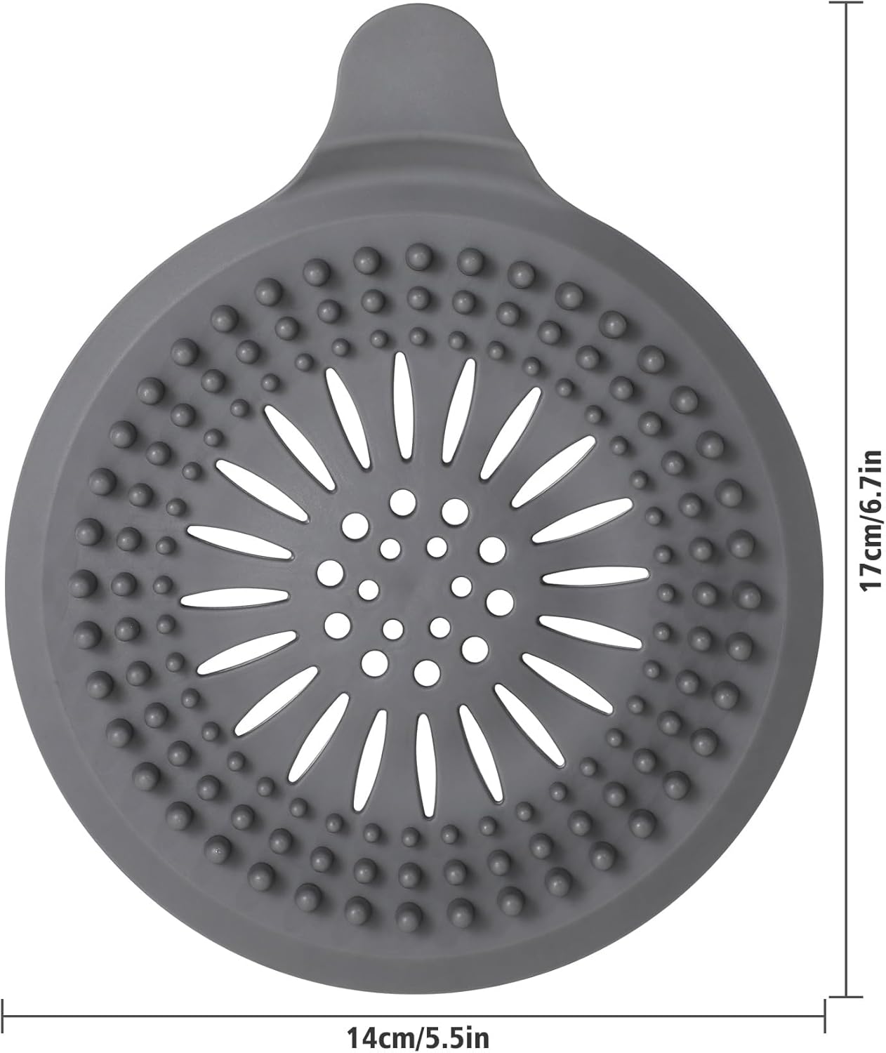 2 Pack Silicone Hair Catcher for Shower and Bathtub