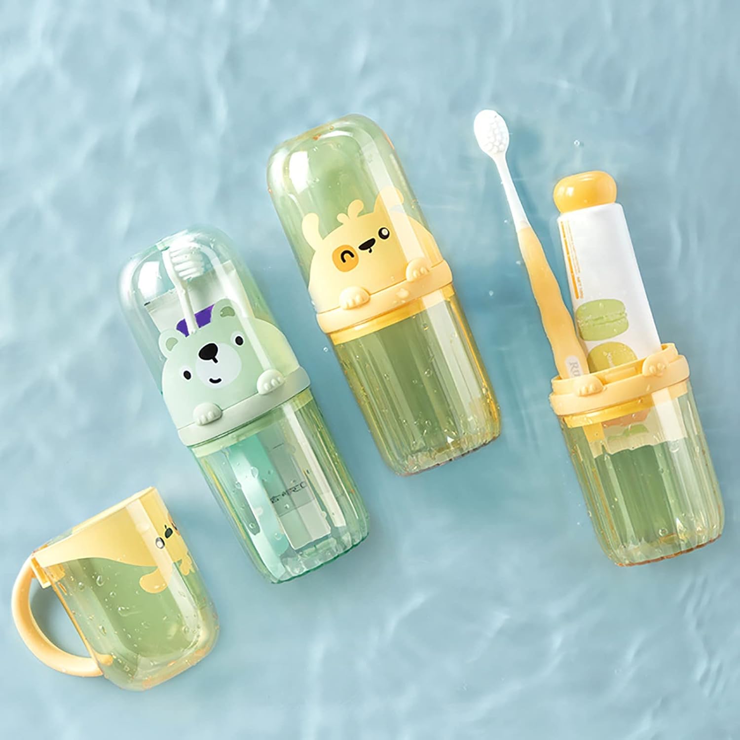 VIVIANYO HD Portable Toothbrush Holder for Kids Green