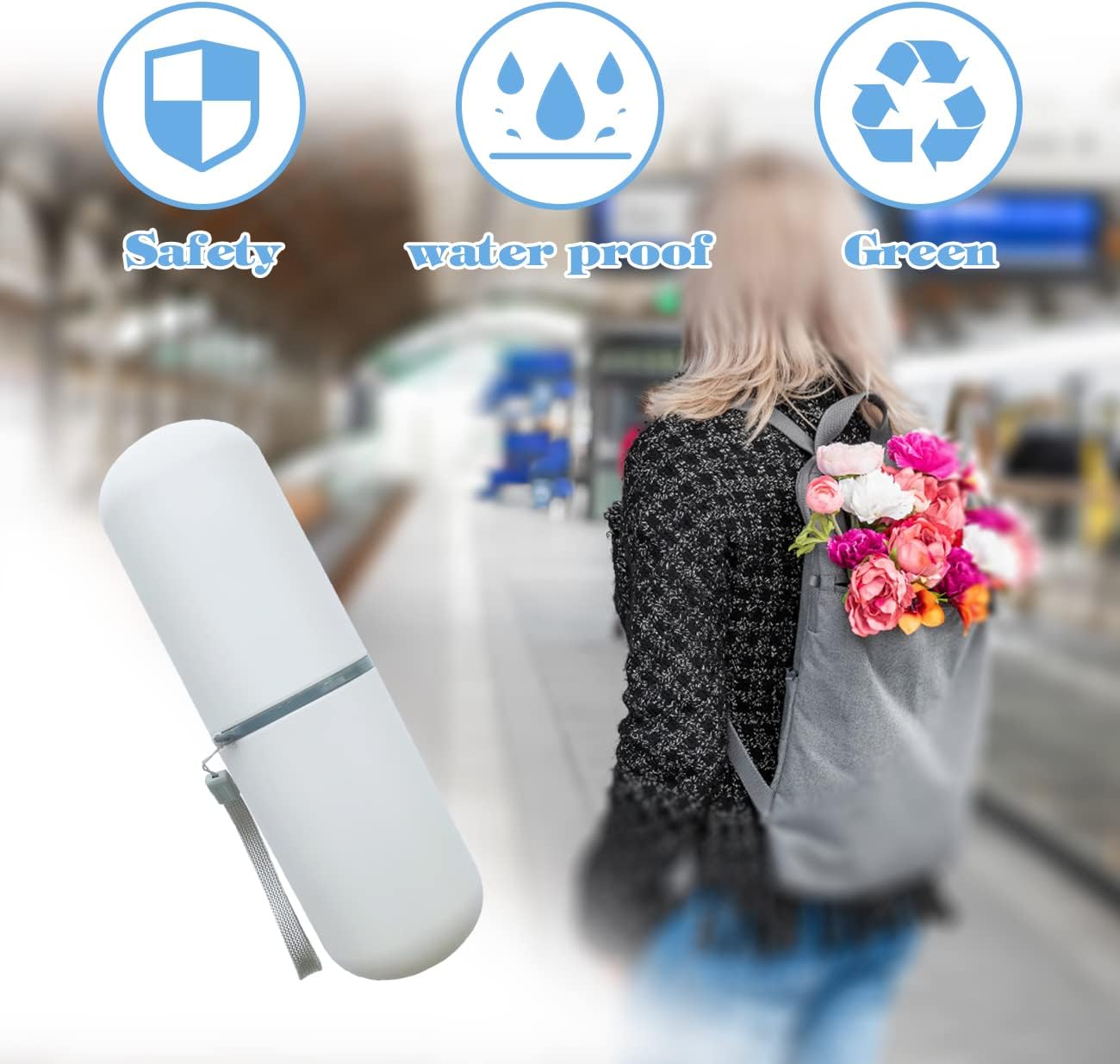 HEIPINIUYE Toothbrush Travel Case Holder 1