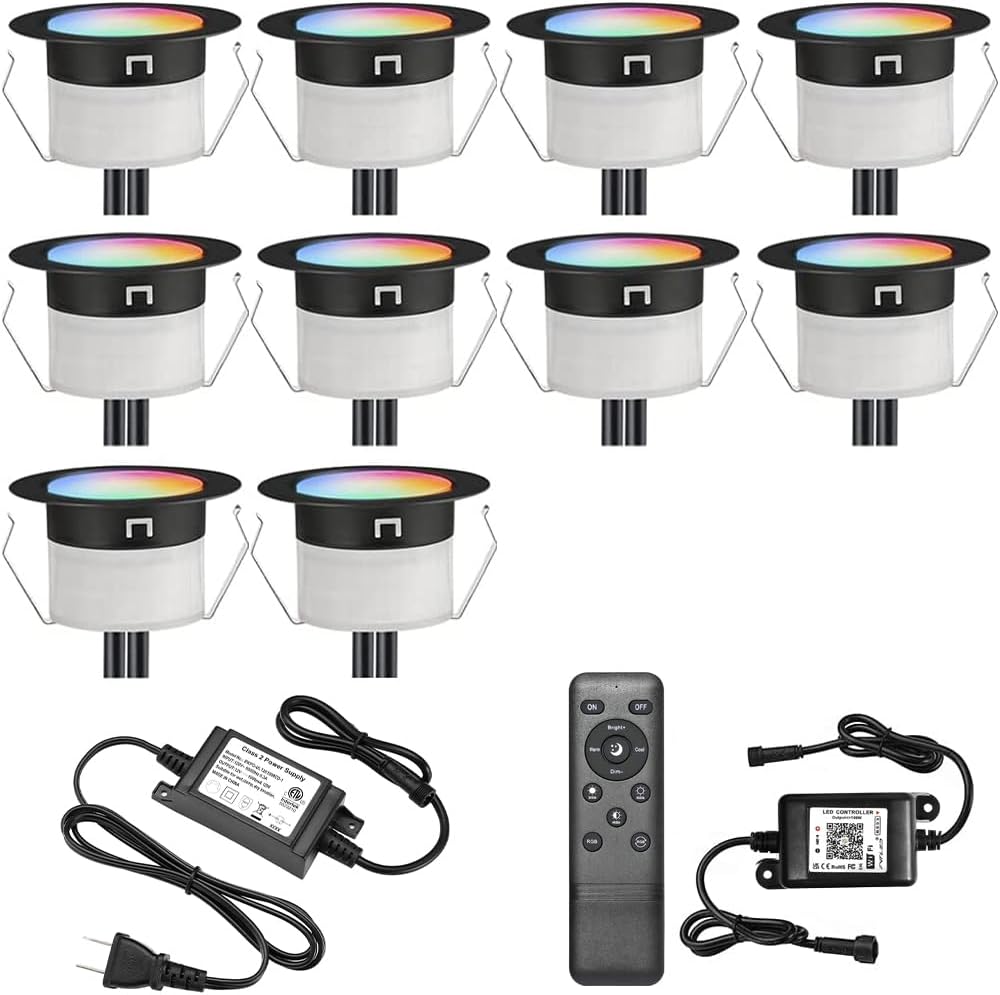 Sumaote 10Pcs LED Deck Light Kit with WiFi Control