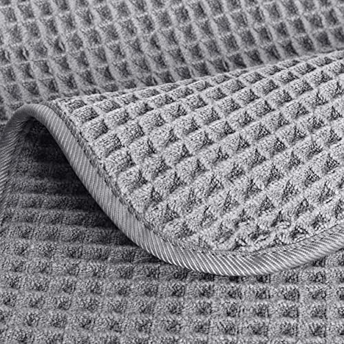 POLYTE Microfiber Lint Free Washcloth Face Towel 4 Pack