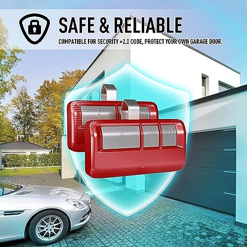 GONAT Universal Garage Door Opener Remote with Visor Clip 2 Pack