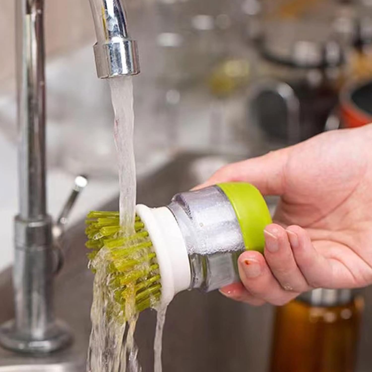 SHANGYINTONG Mushroom Brush with Soap Dispenser