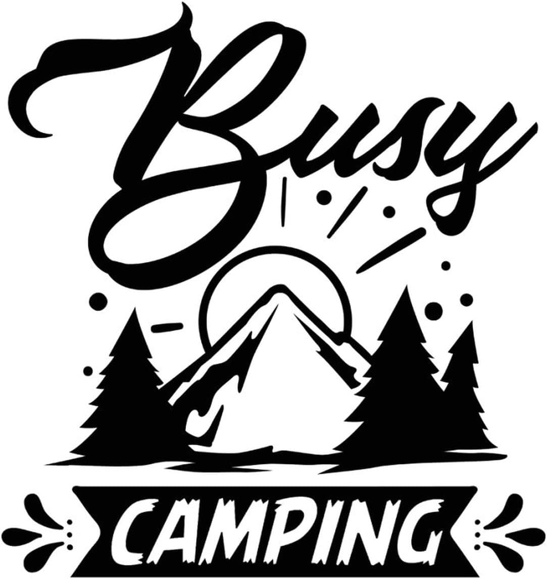 Busy Camping Bathroom Wall Sticker Reusable Decal