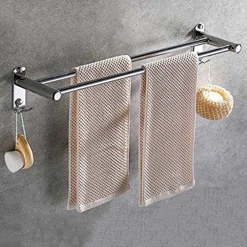 Stainless Steel Double Towel Bar Holder with 50Cm Length