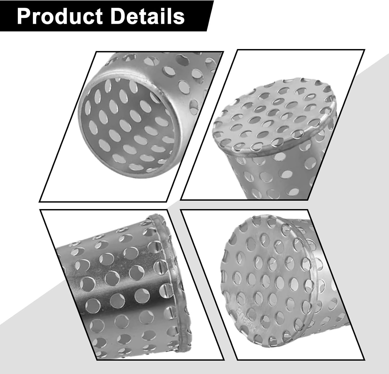 2-Pack 304 Stainless Steel Floor Drain Covers with Hair Catcher 1