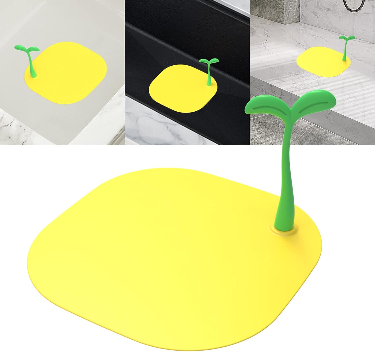 MoriAction Floor Drain Cover 14x14cm Silicone Hair Catcher