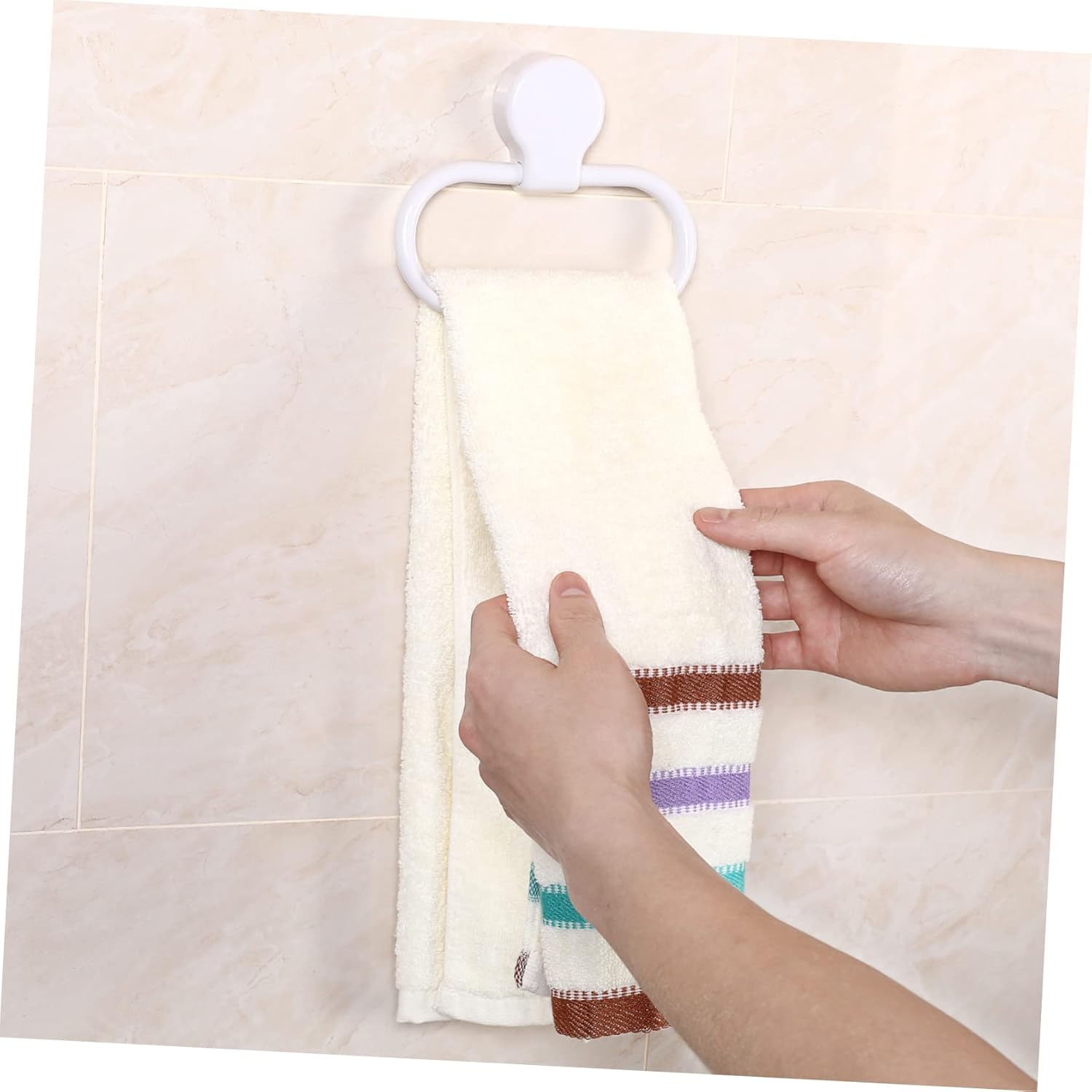 OSALADI Self-Adhesive Towel Holder Ring for Bathroom Kitchen 1