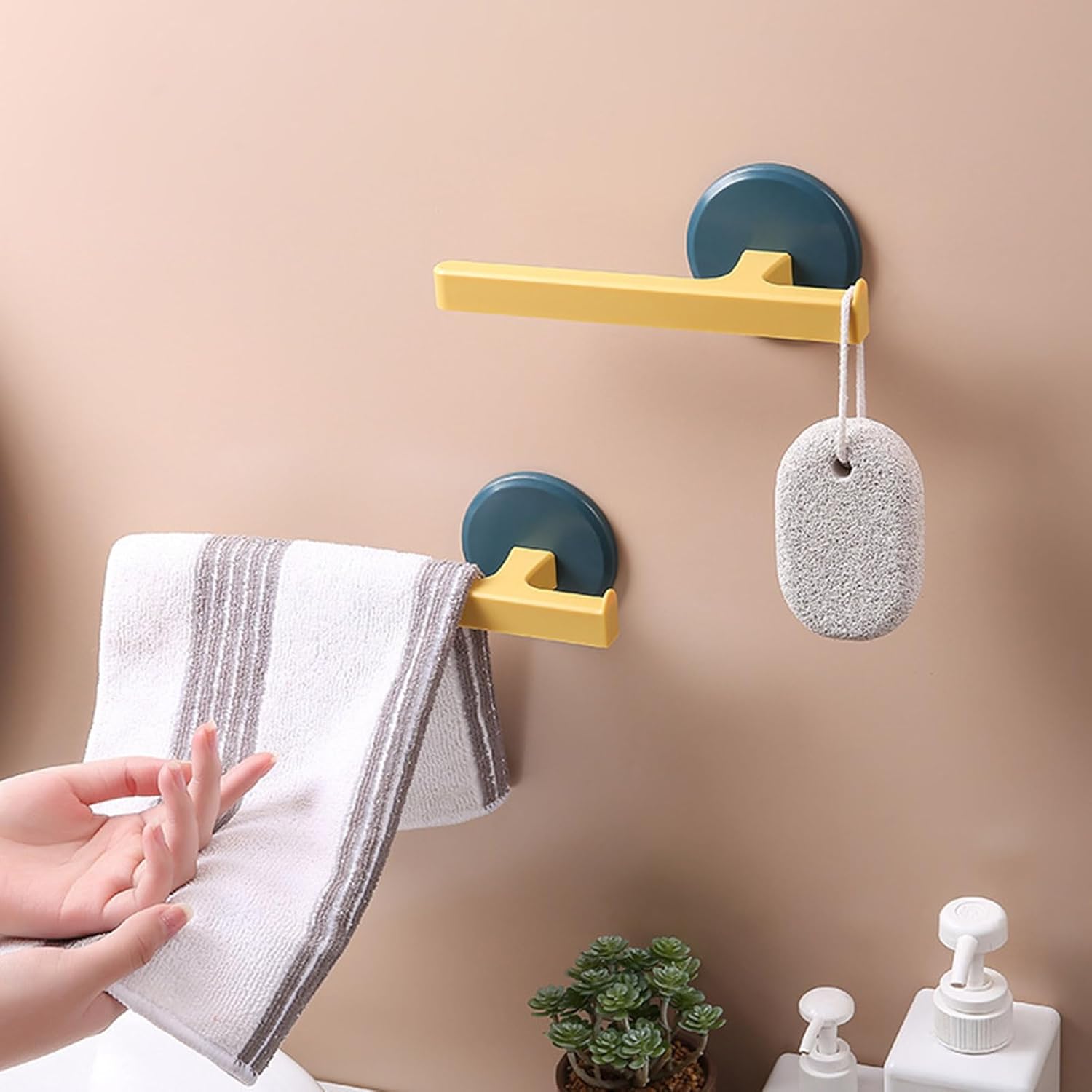 Gsycle Wall Mounted Towel Rack with Adhesive