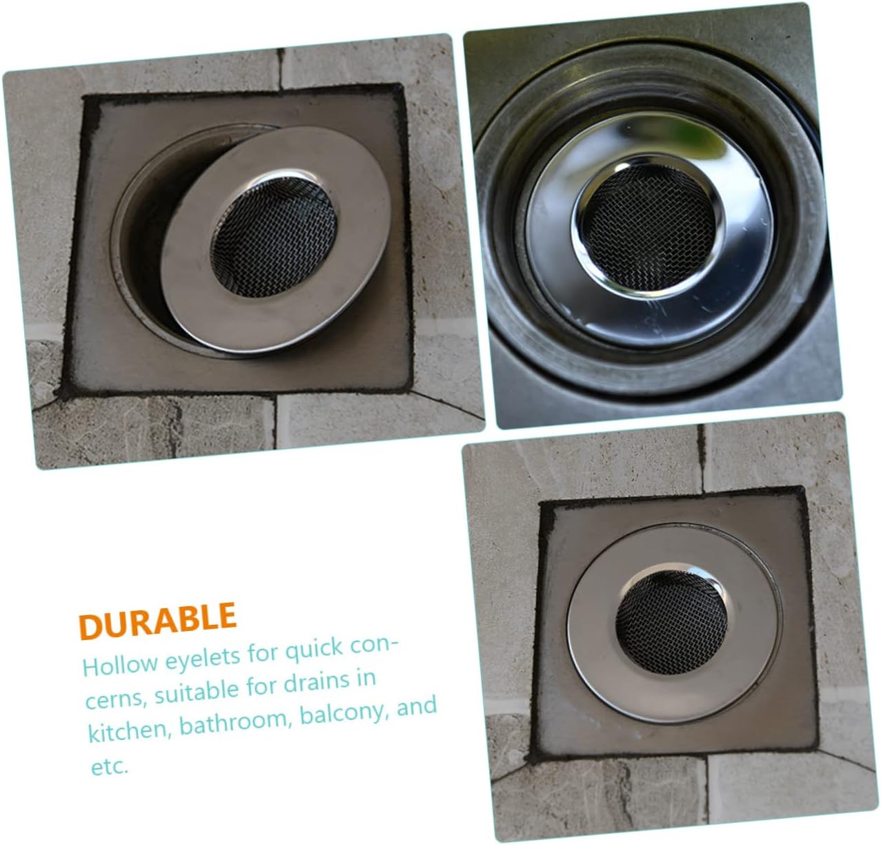 ARTIBETTER 3-Pack Drain Hair Catcher for Bathroom Sink and Shower