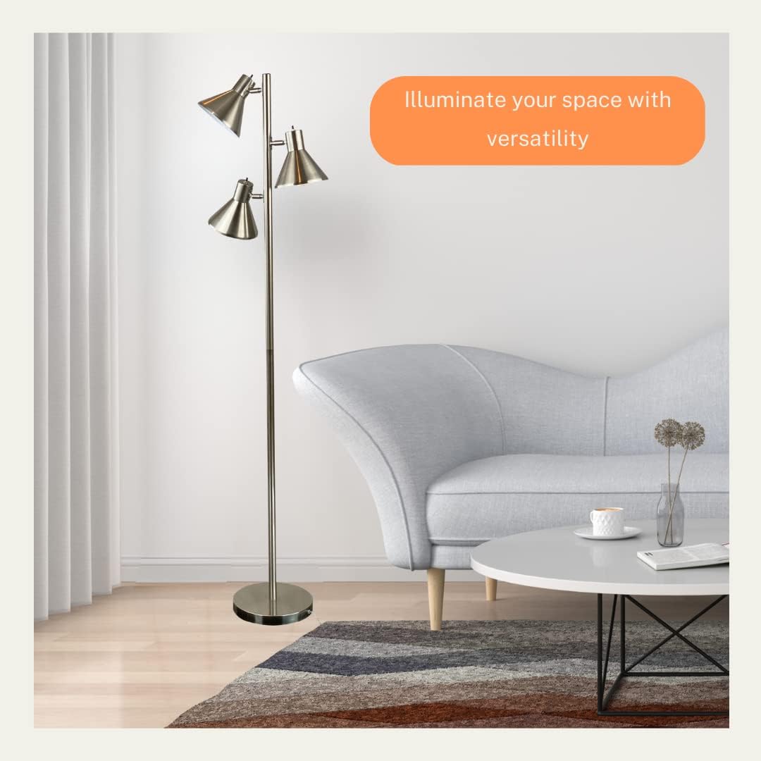 LIGHTACCENTS Tree Floor Lamp with 3 Adjustable Lights