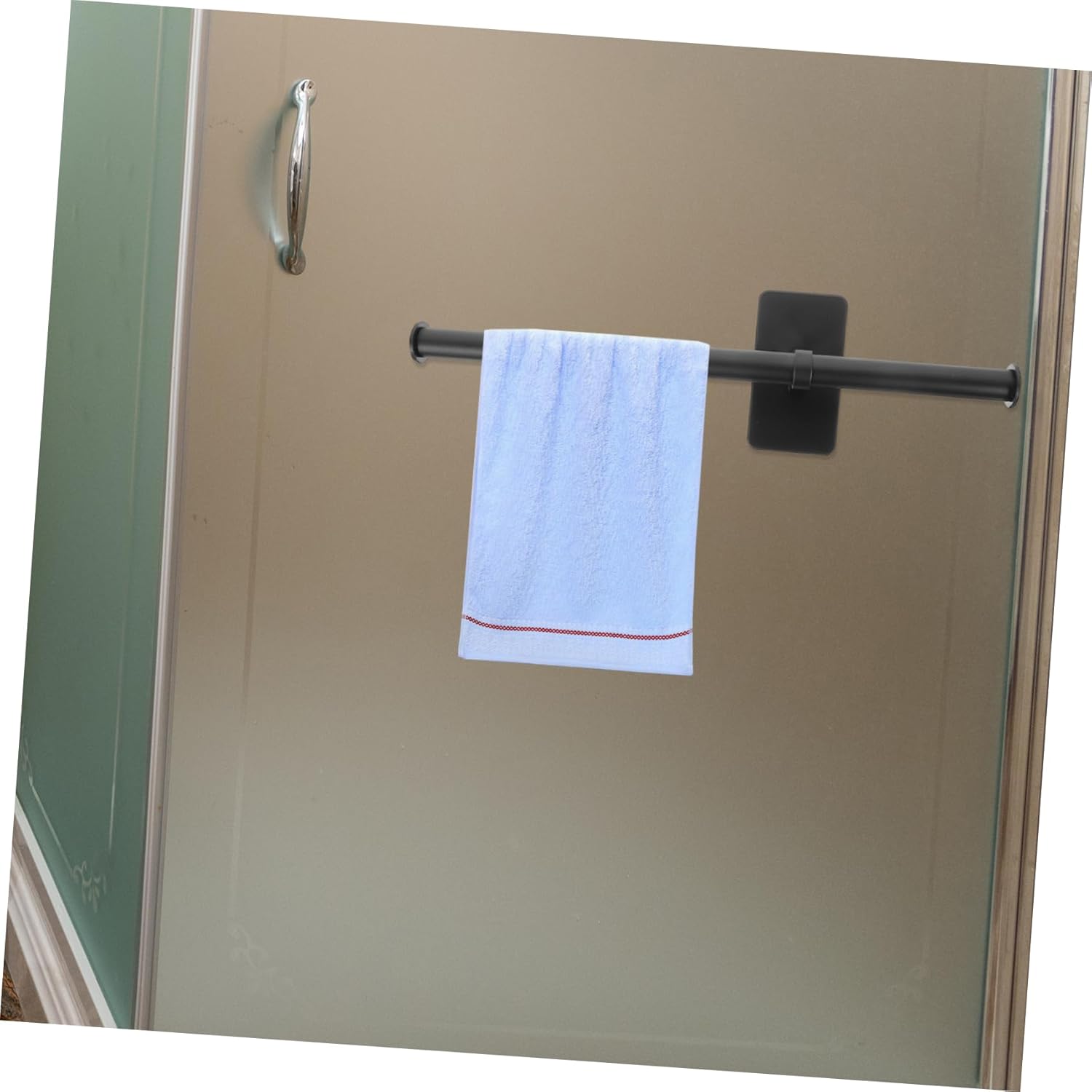 Luxshiny Wall Mounted Towel Bar No Drill Bathroom Organizer