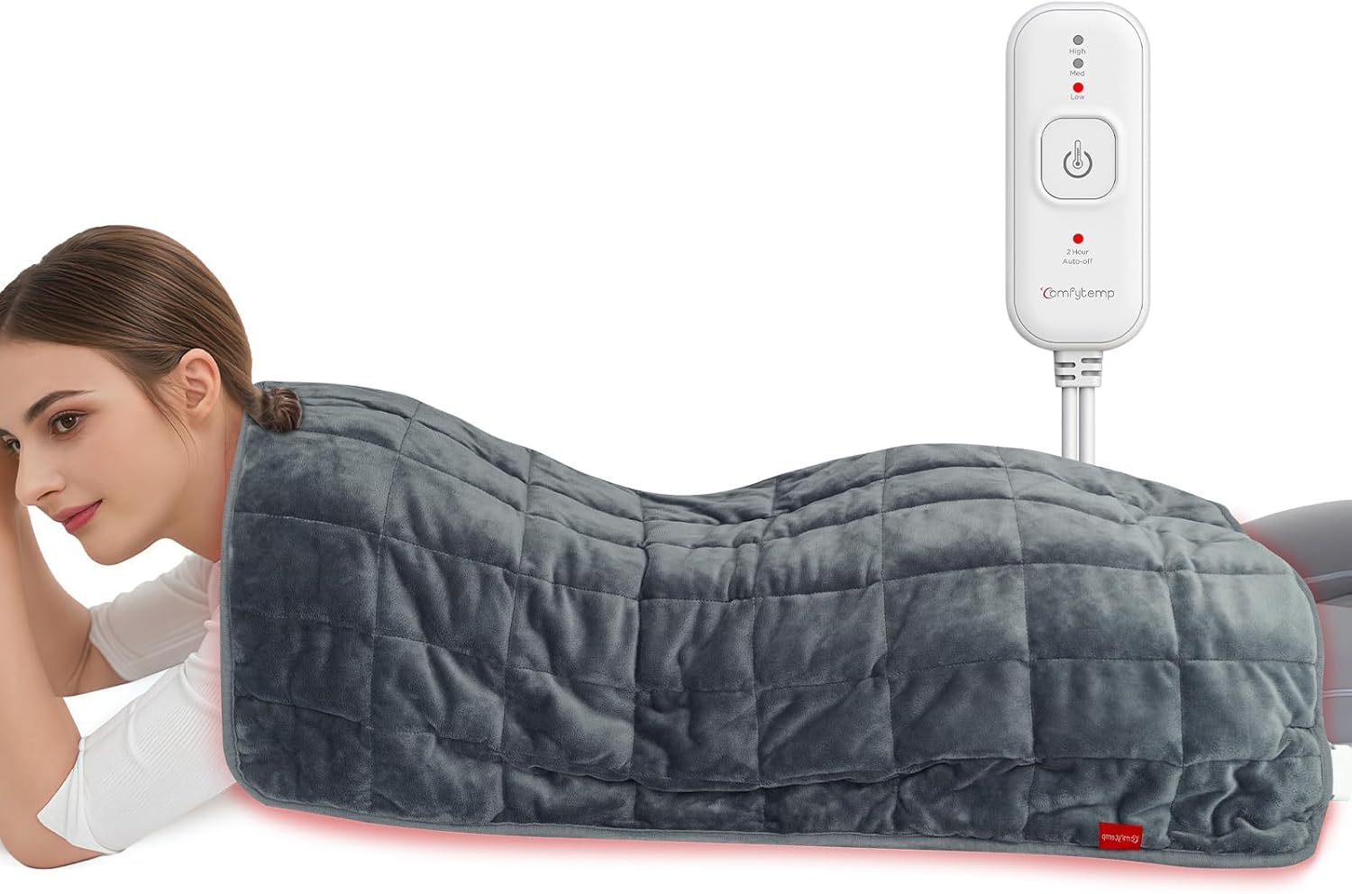 Comfytemp Weighted Heating Pad for Back Cramps