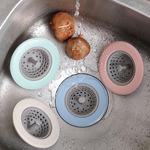 4 PCS Silicone Kitchen Sink Strainer 45 Wide Rim