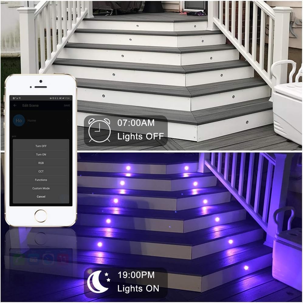 Sumaote LED Deck Light Kit 20-Pack Smart RGB Control