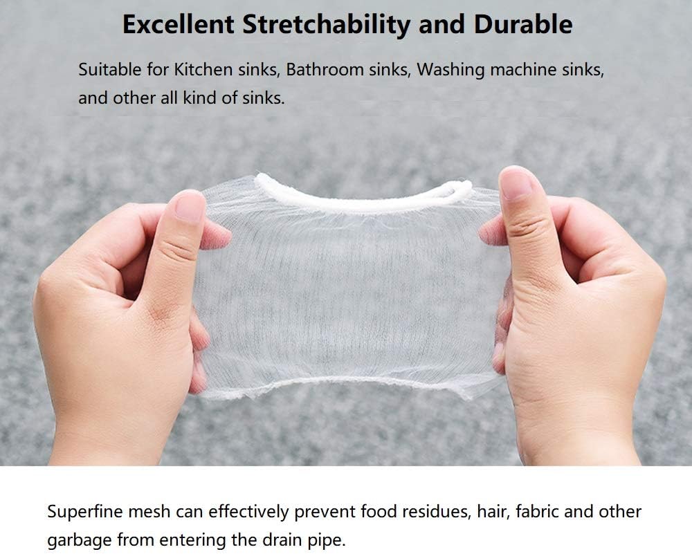 CNSZNAT 200 PCS Disposable Sink Strainer Mesh Bags
