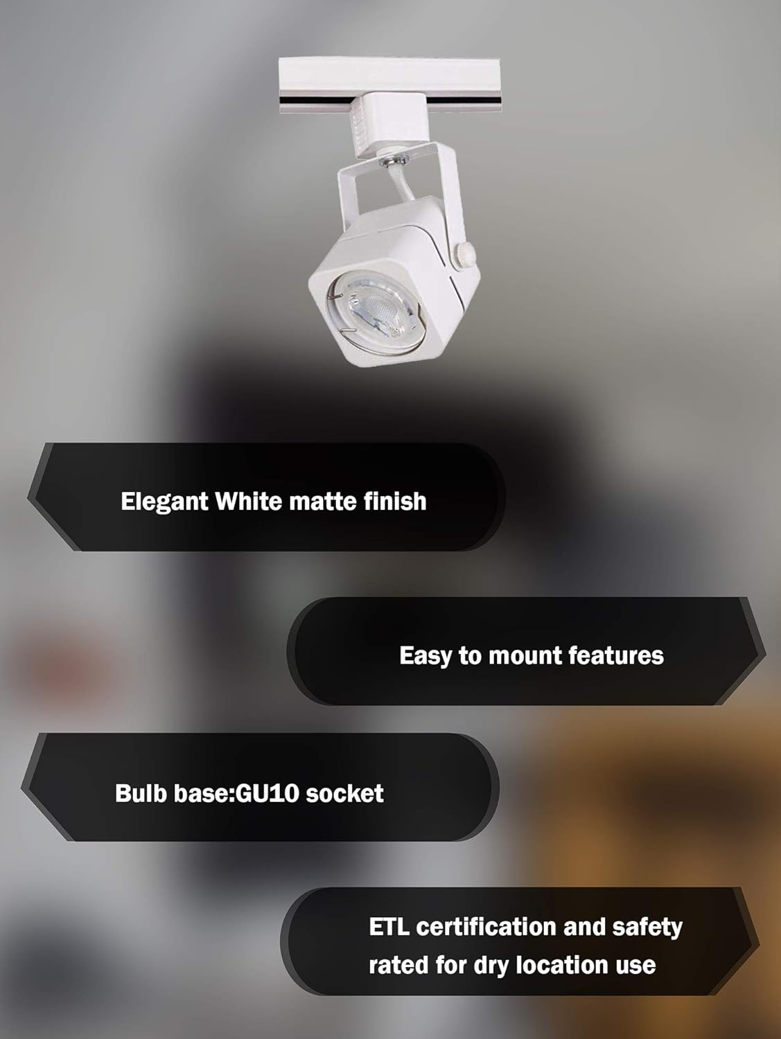 Track Lighting Heads by Laborate Lighting Matte White 50W
