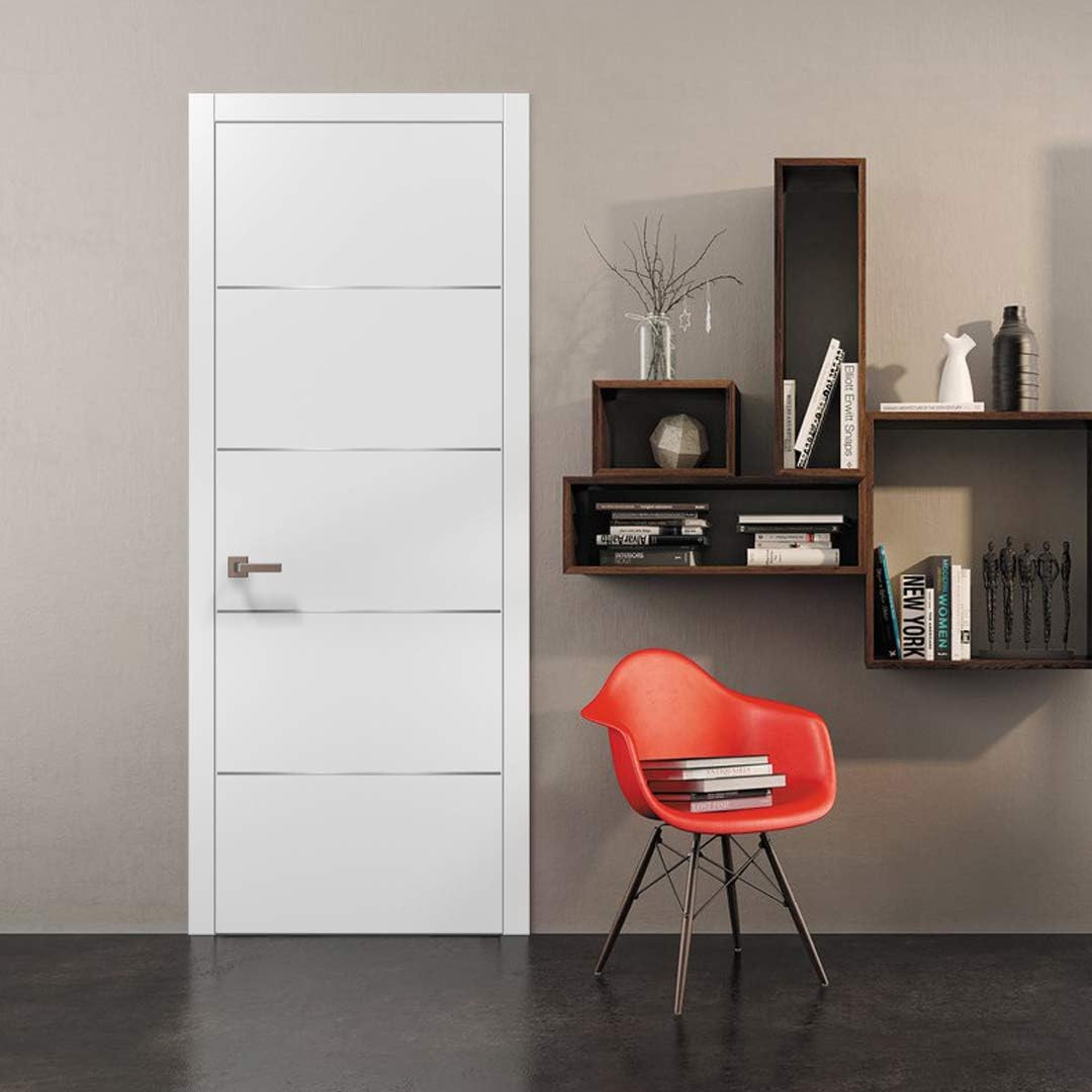 SARTODOORS - 36x96 Solid Core White Door with Hardware