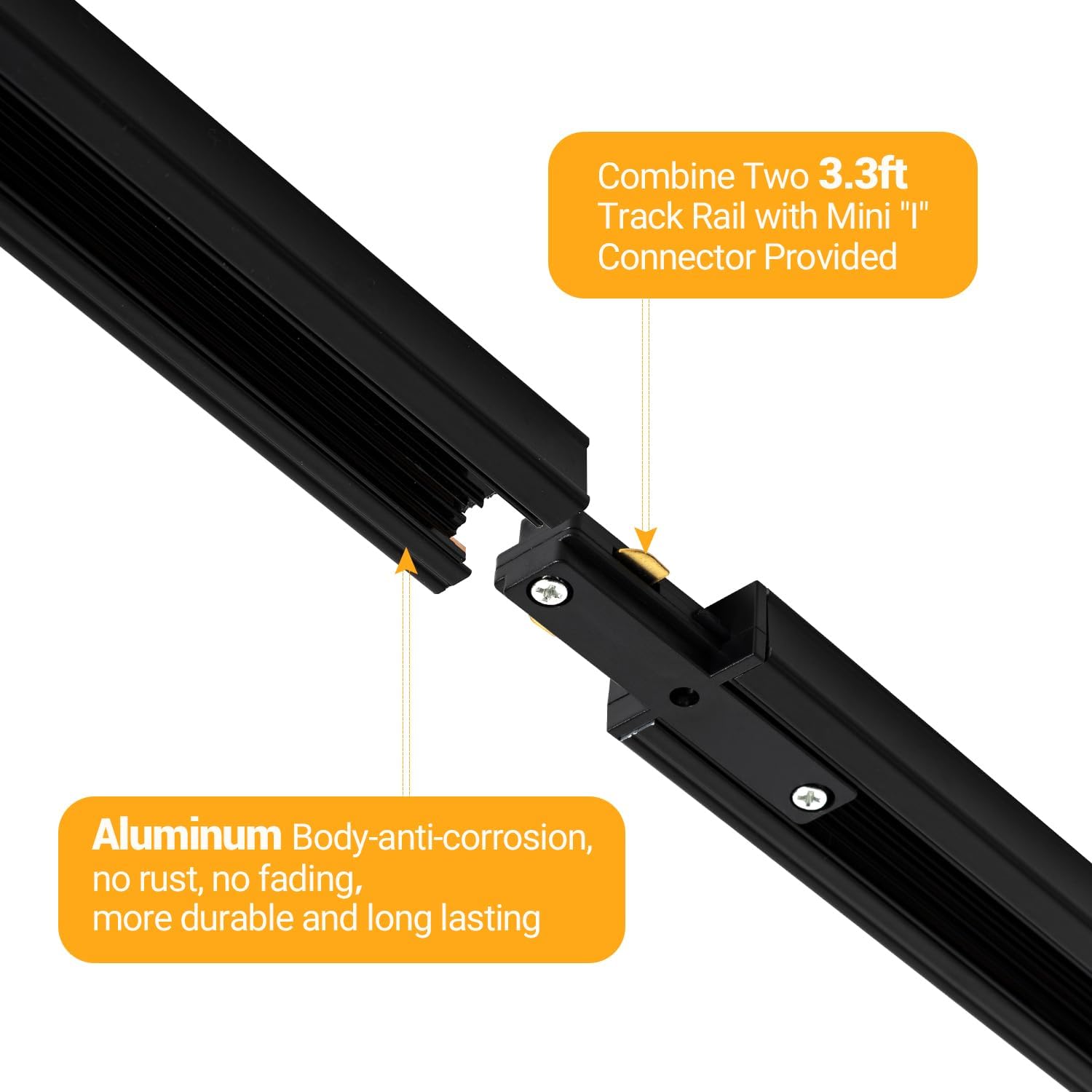 VANoopee H Track Lighting Rails Kit 66FT Black 1