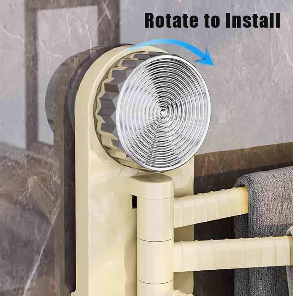 YUURO 180 Rotating Towel Rack with 3 Bars