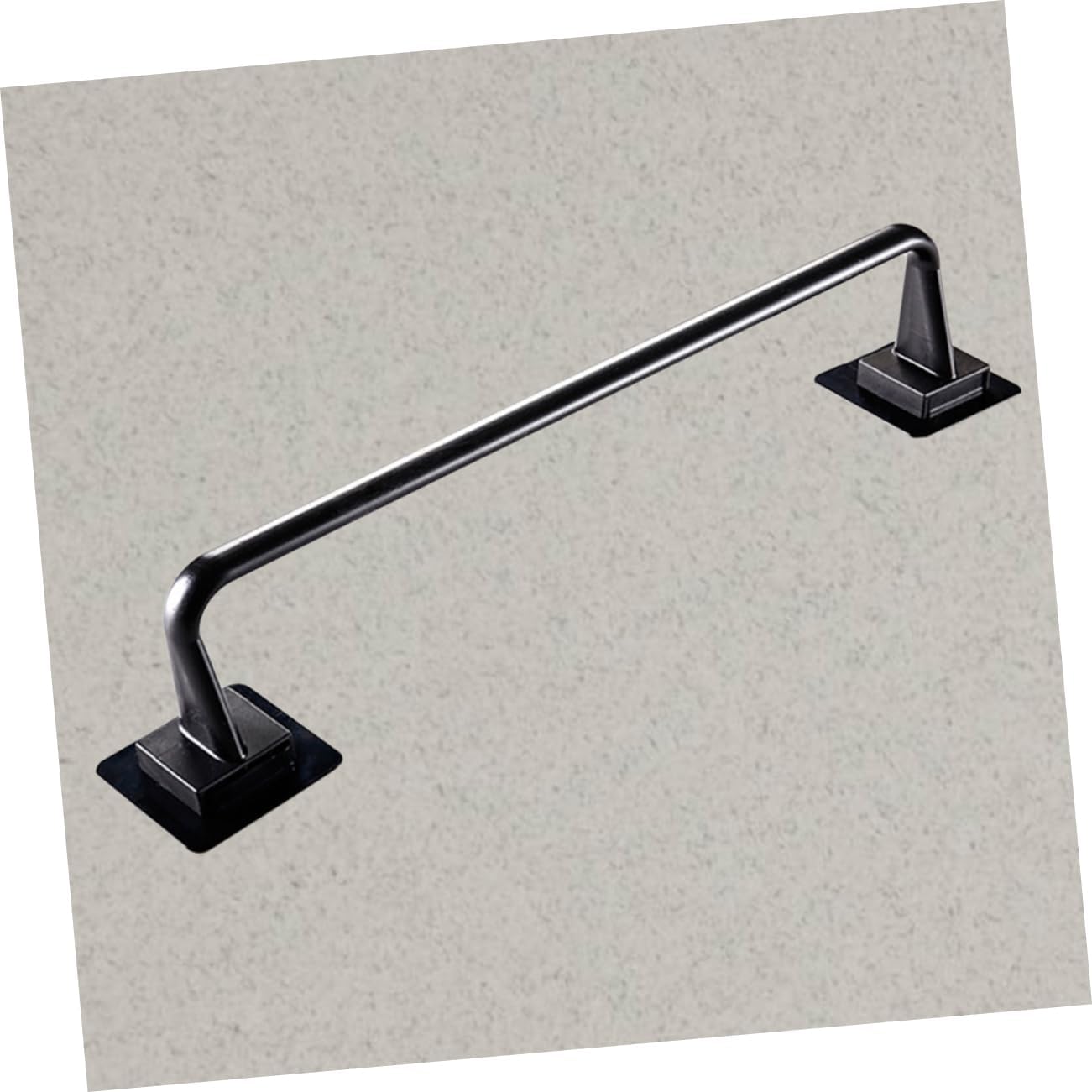 Holibanna Black Plastic Towel Rack No Drill