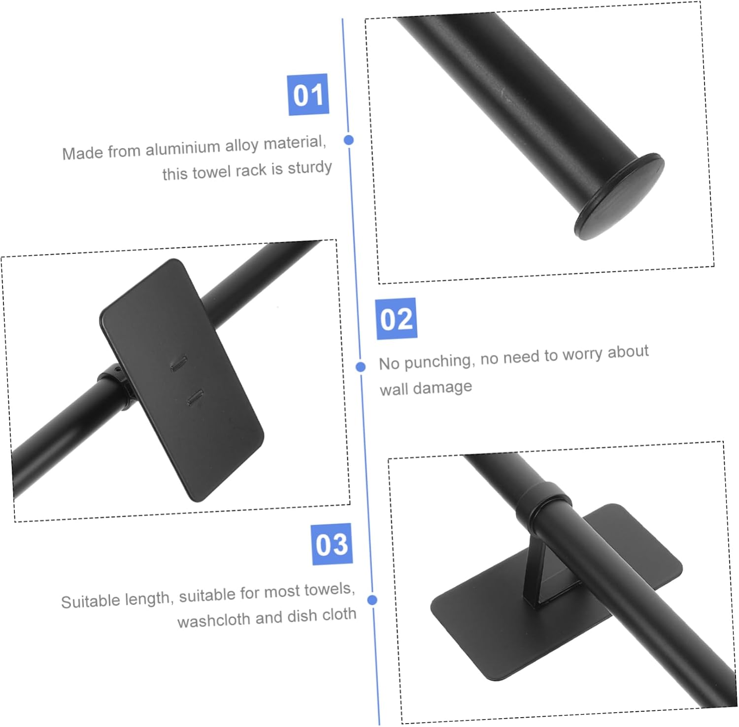 MAGICLULU 1Set Bathroom Towel Bar Holder
