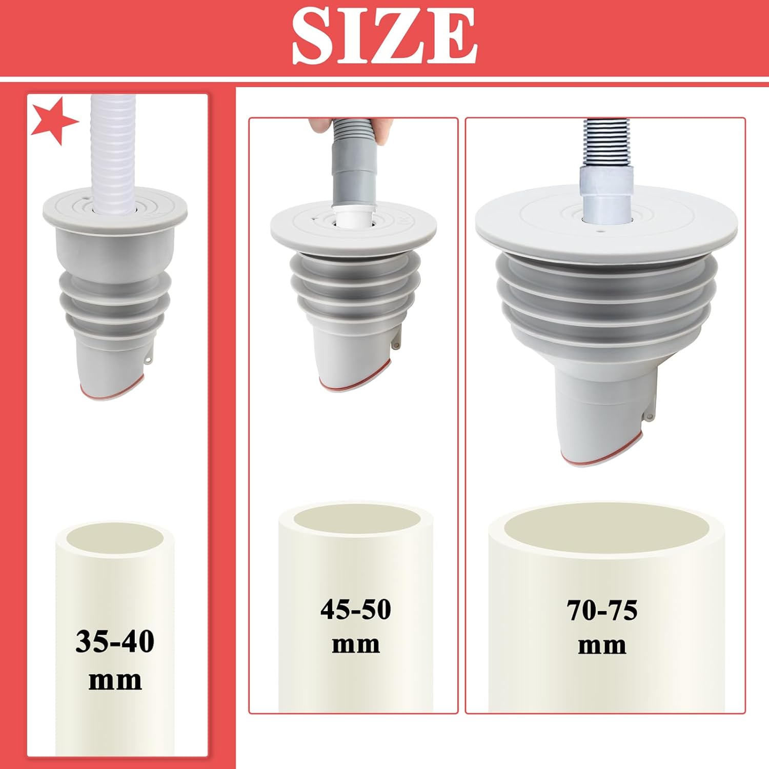 Niuohoy Washing Machine Drain Hose Seal 35-40mm
