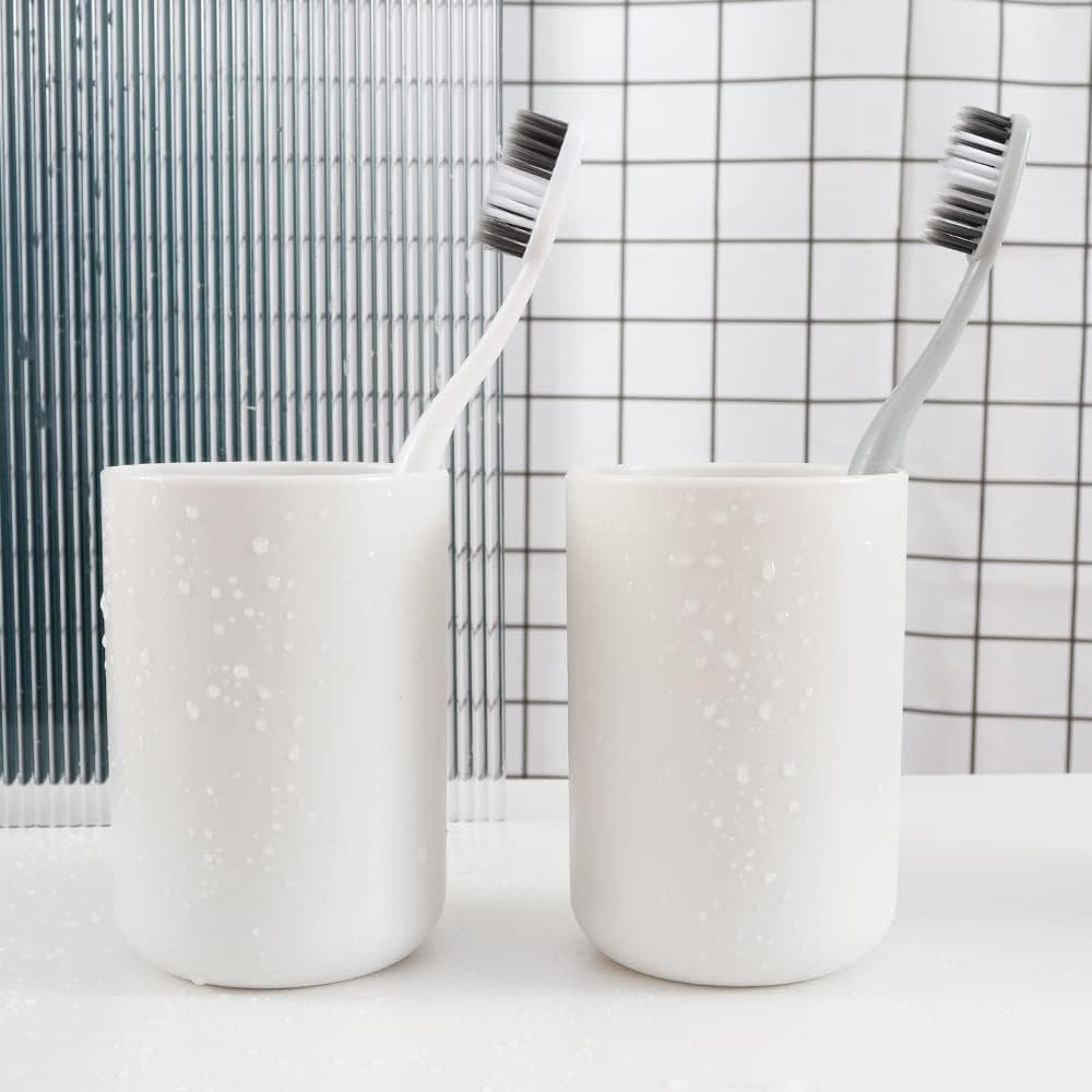 Pestrema 2 Piece Toothbrush Holder Set White