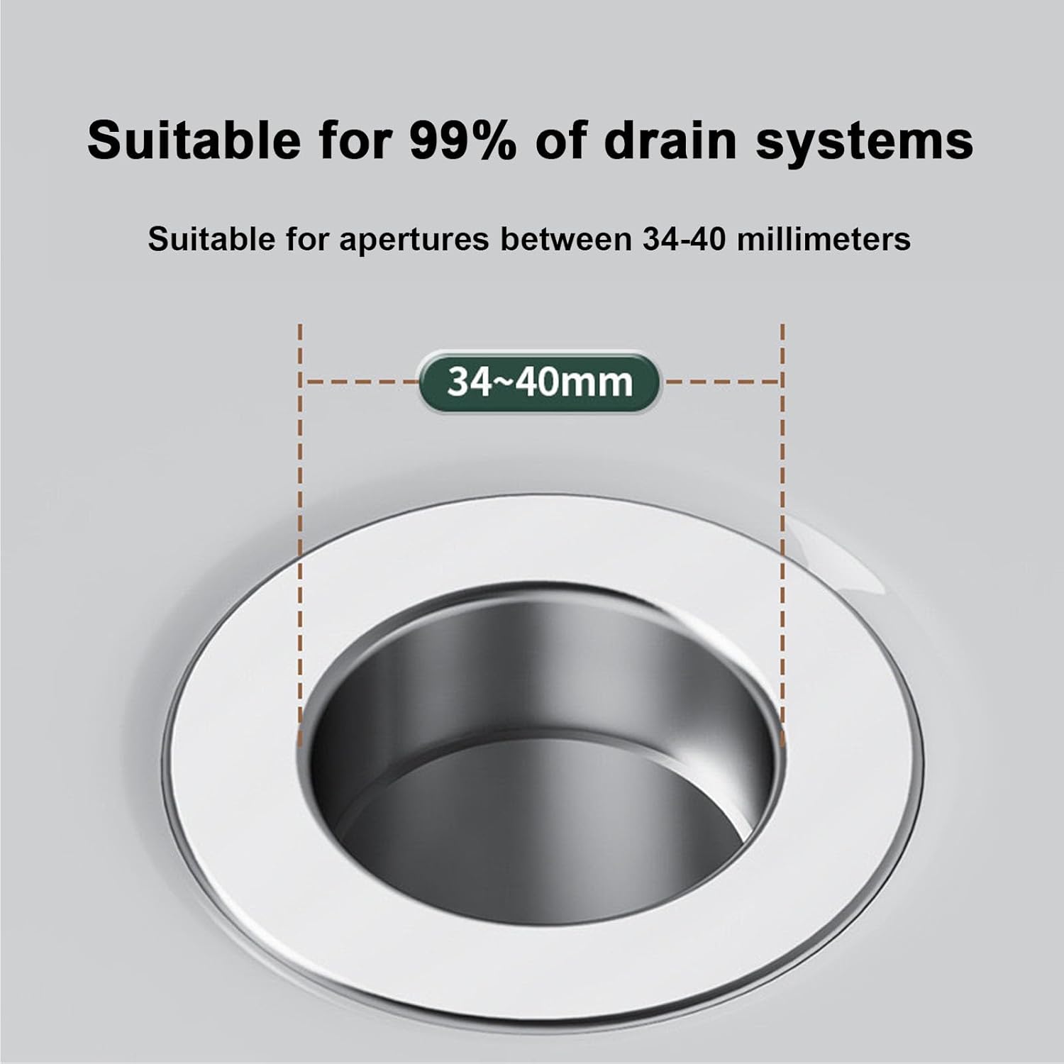 NureBe Pop-Up Drain Strainer with Rust-Proof Hair Catcher