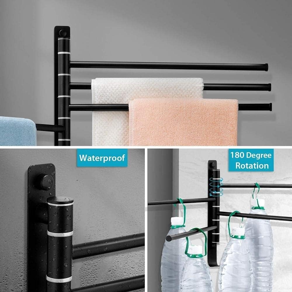 BOCbco Black Towel Rail for Bathroom and Kitchen