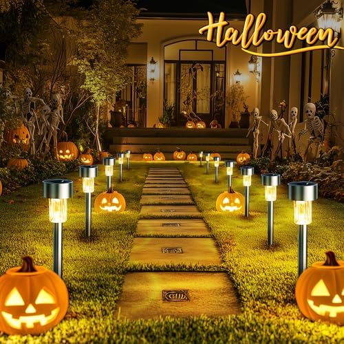 GIGALUMI 16 Pack Solar Path Lights Outdoor