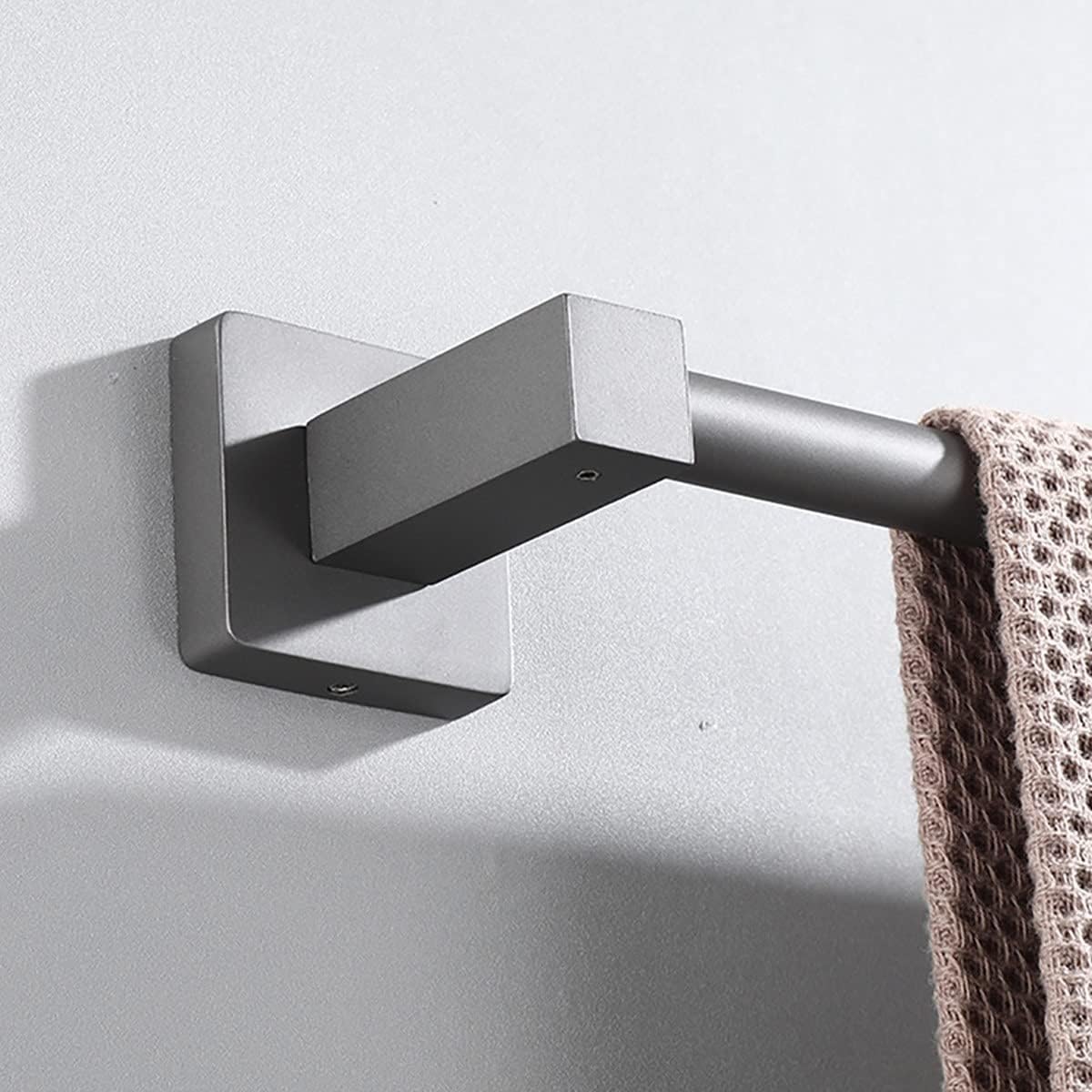 BOCbco Towel Rail Wall Mounted Grey 30Cm Single Pole