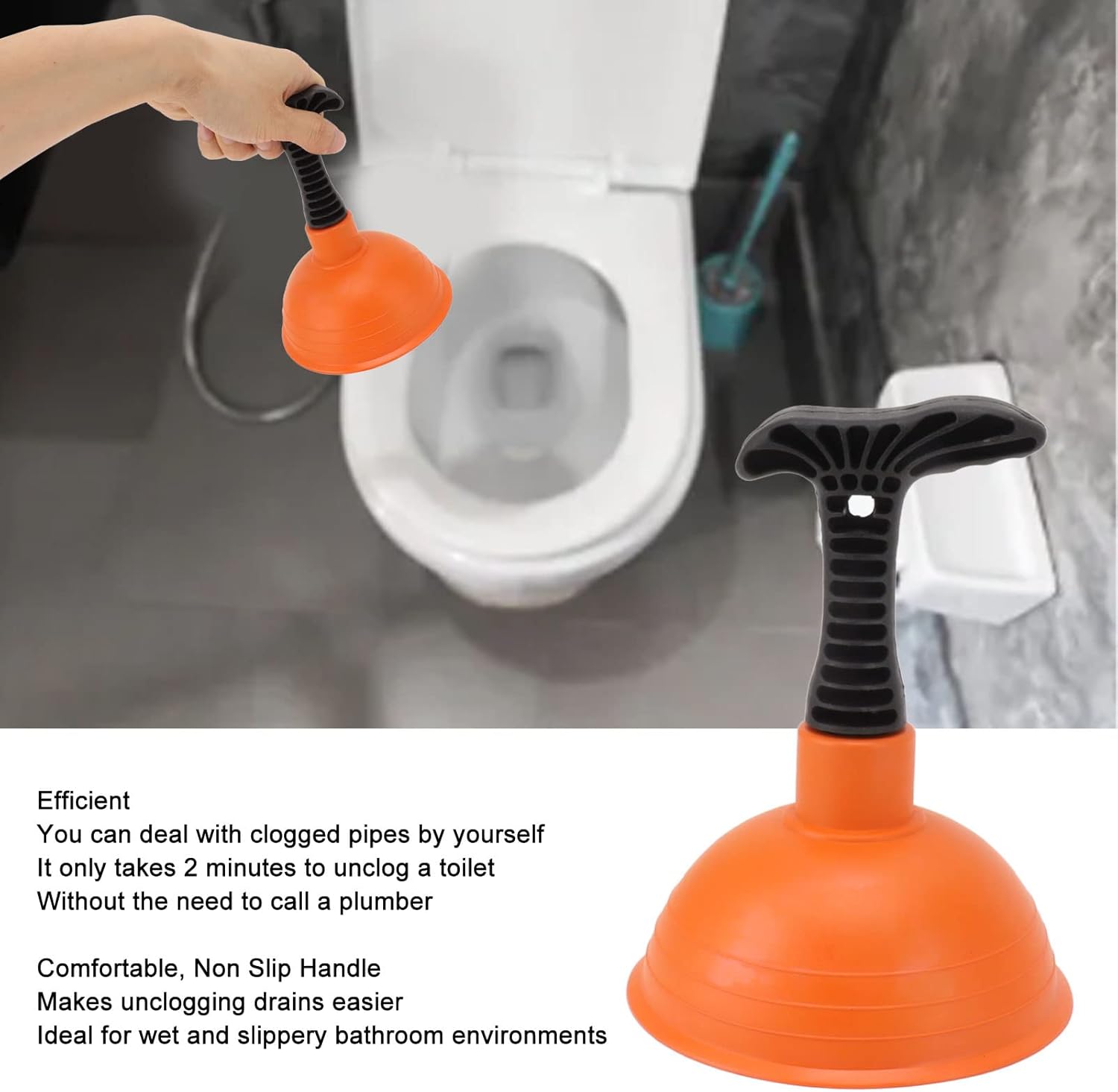 TYTOGE Powerful Mini Plunger with Non-Slip Handle 1