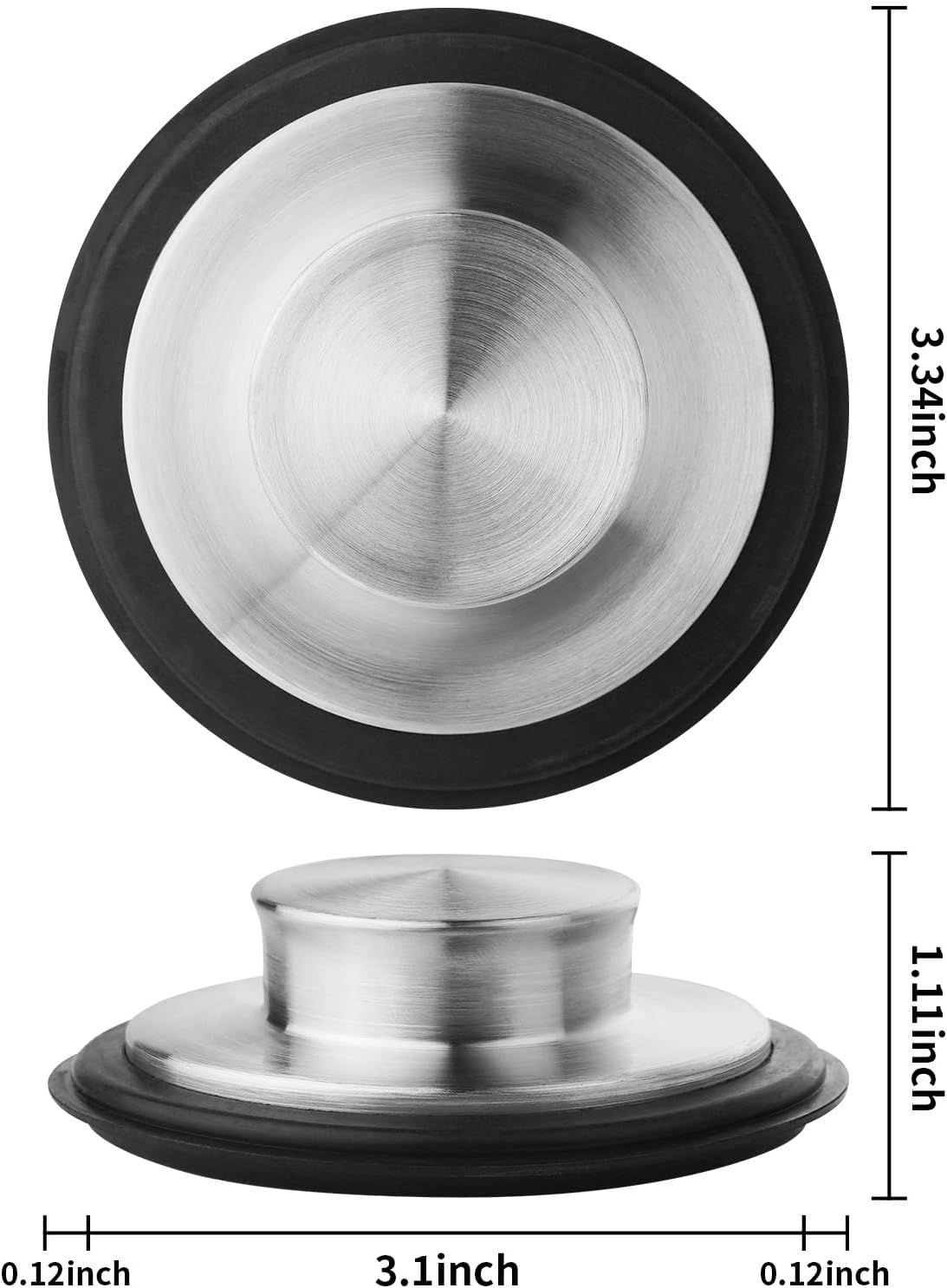 Tifanso 2PCS Stainless Steel Sink Drain Stopper Cover