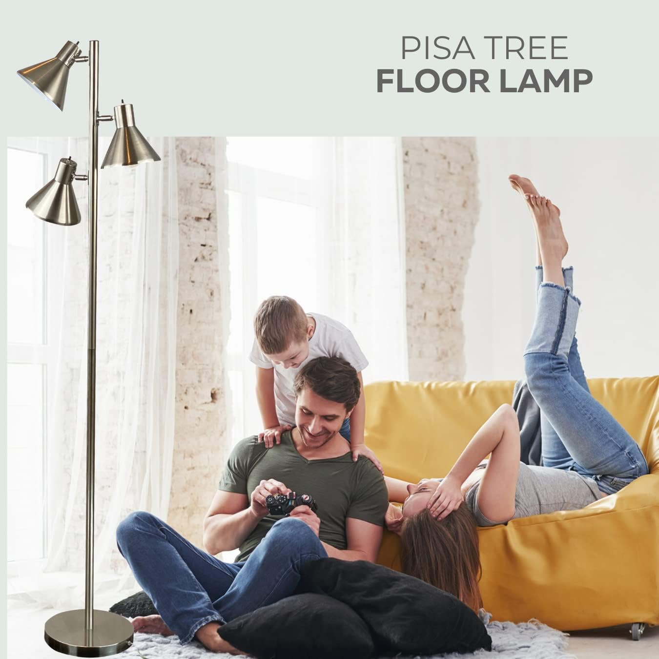 LIGHTACCENTS Tree Floor Lamp with 3 Adjustable Lights