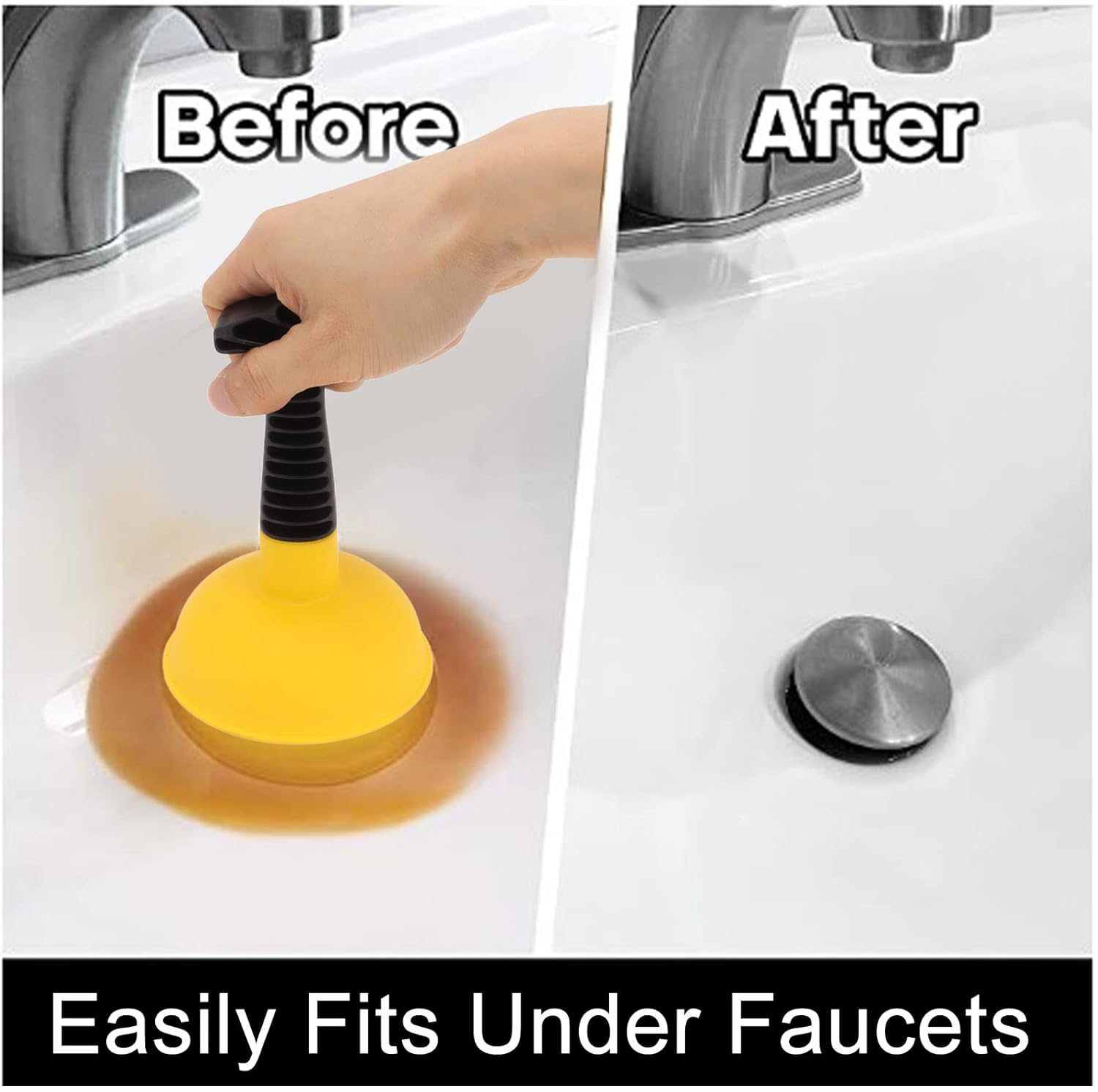 TYTOGE Powerful Mini Plunger with Non-Slip Handle