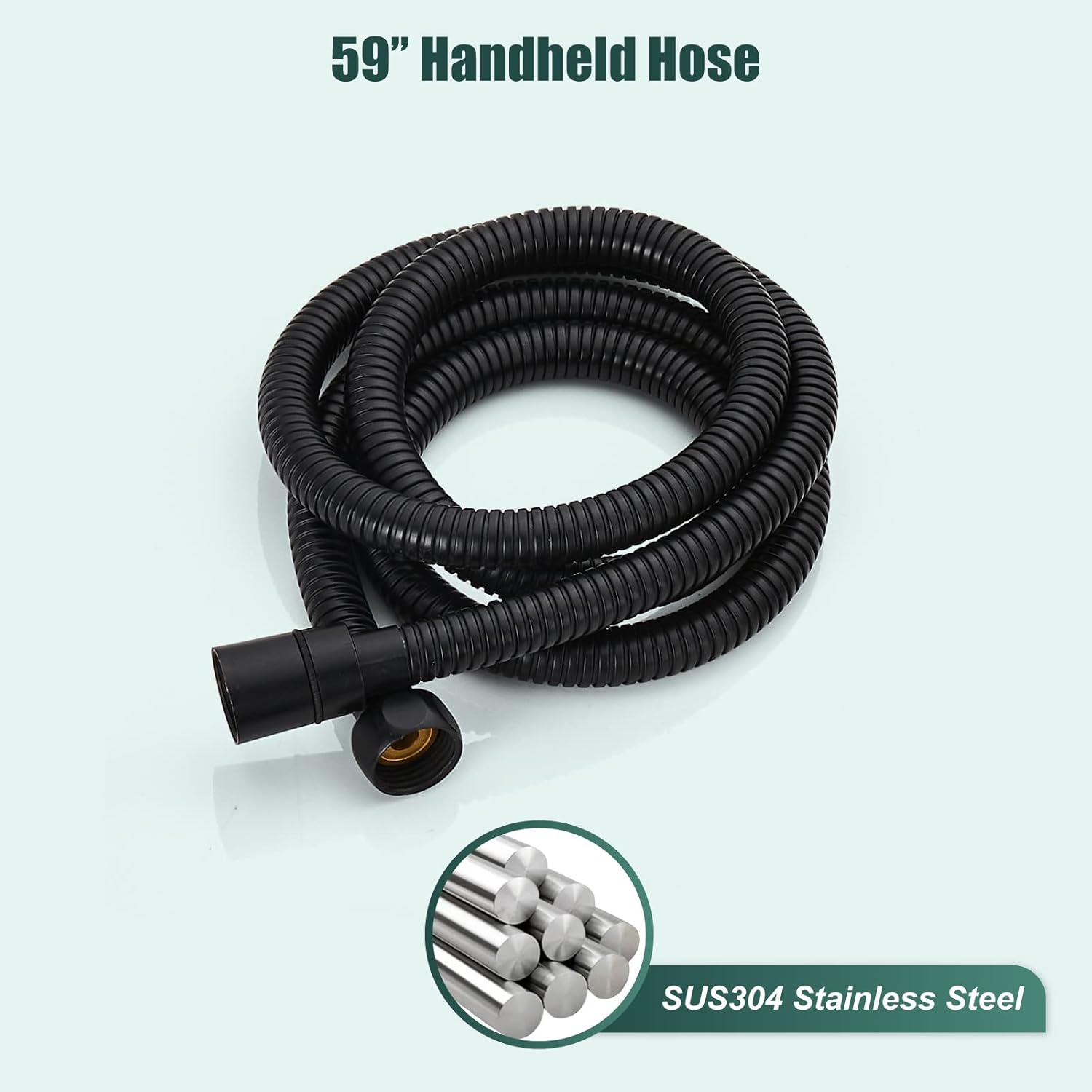 Heyalan Handheld Sprayer Matte Black Brass Showerhead