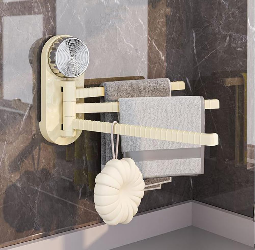 YUURO 180 Rotating Towel Rack with 3 Bars