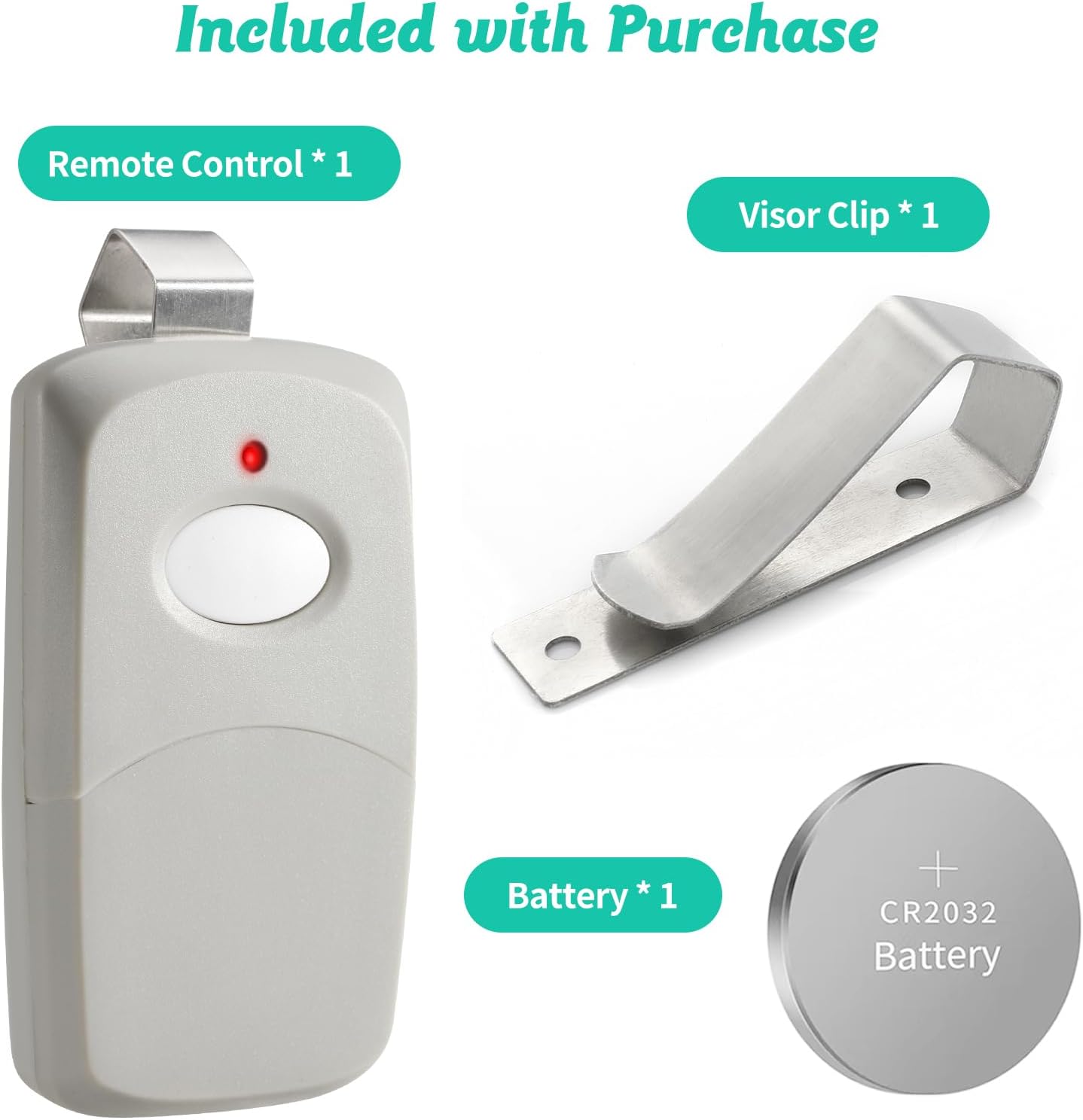 Garage Door Opener Remote Control 2 Pack with 10 Dip Switch