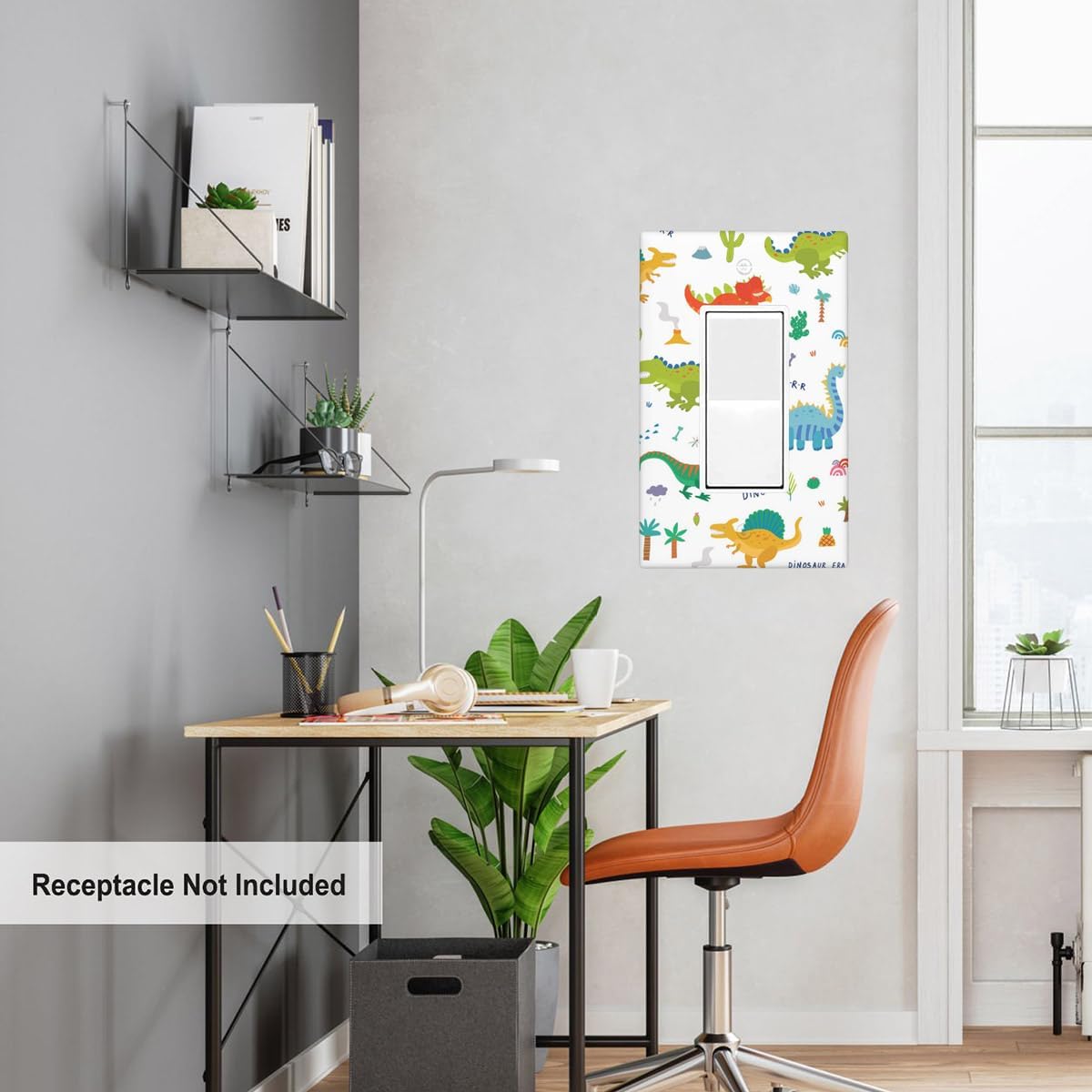Dinosaur Rocker Light Switch Cover Plate 1 Gang