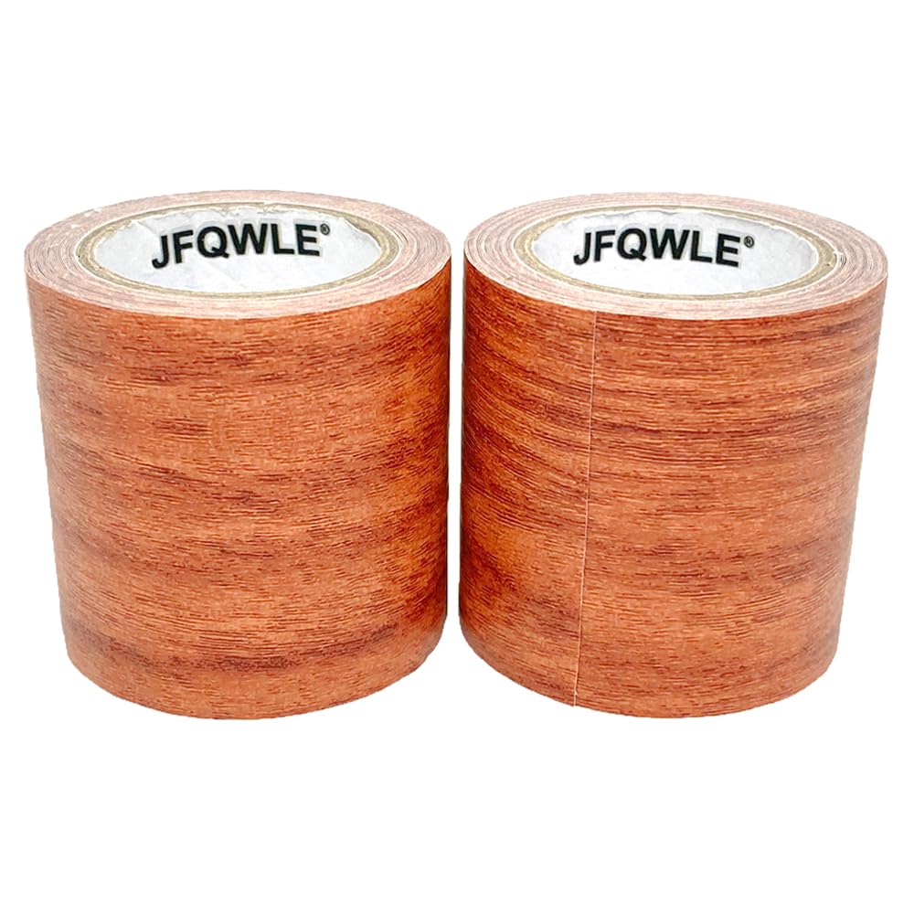 JFQWLE 22 x 15 Wood Textured Adhesive Tape 2 Rolls Chocolate Oak