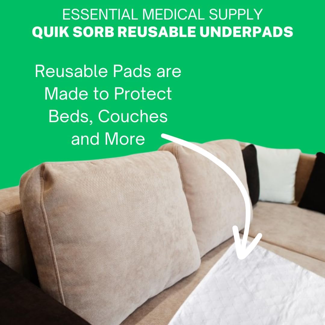 Essential Medical Supply Quilted Birdseye Cotton Underpad - 3 Pack