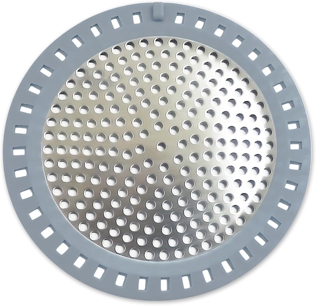 Huntonry Drain Hair Catcher 304 Stainless Steel with Silicone Edge