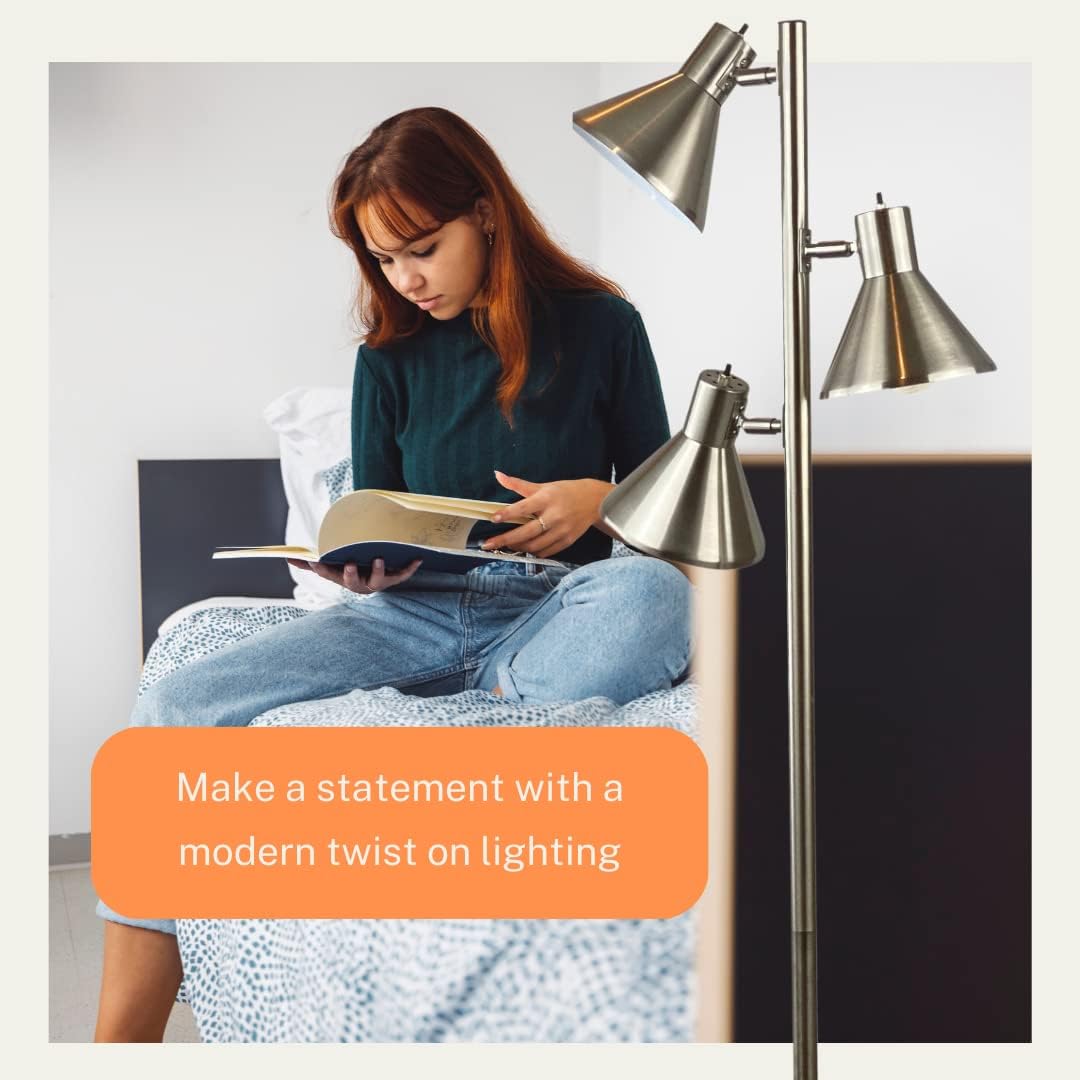 LIGHTACCENTS Tree Floor Lamp with 3 Adjustable Lights