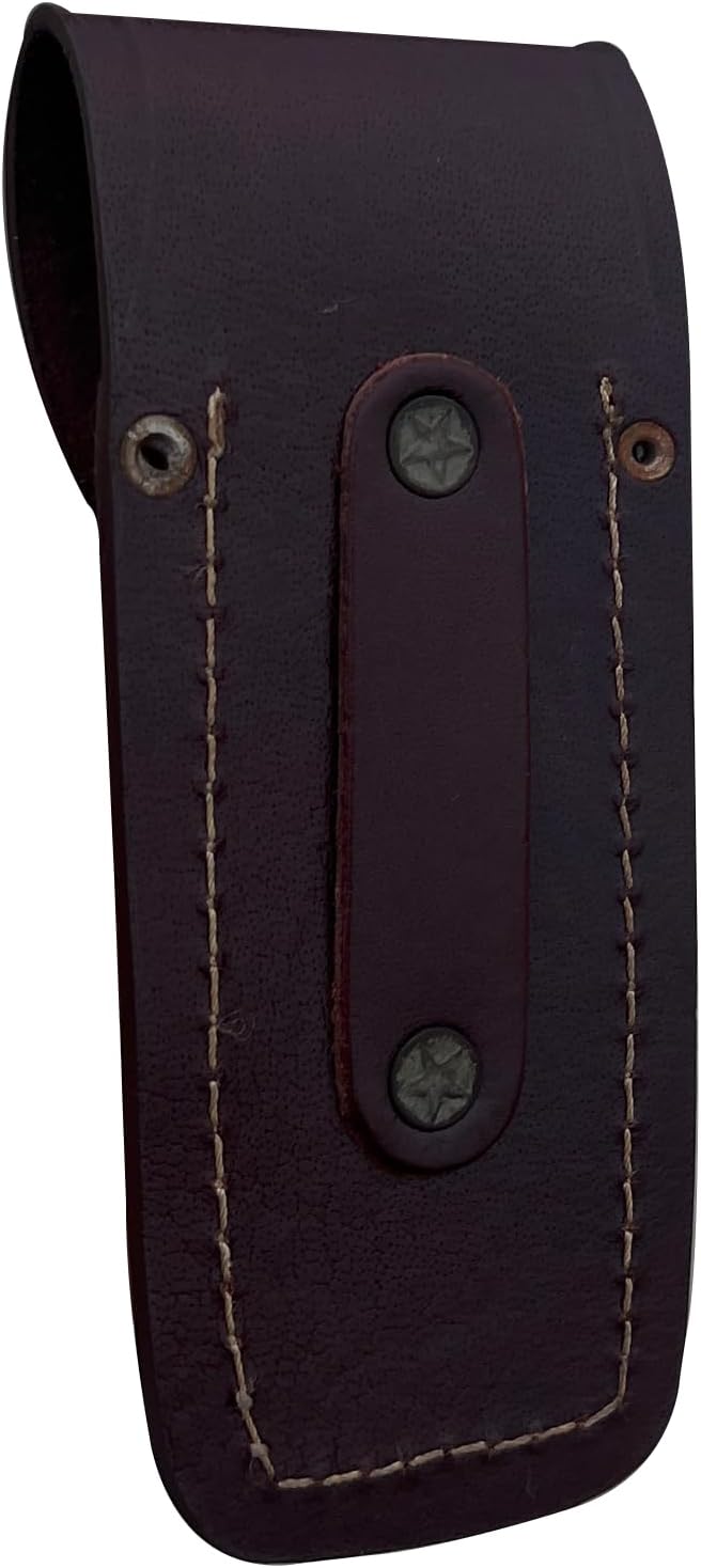 LEATHUX Leather Knife Sheath for Buck 110 112 Brown