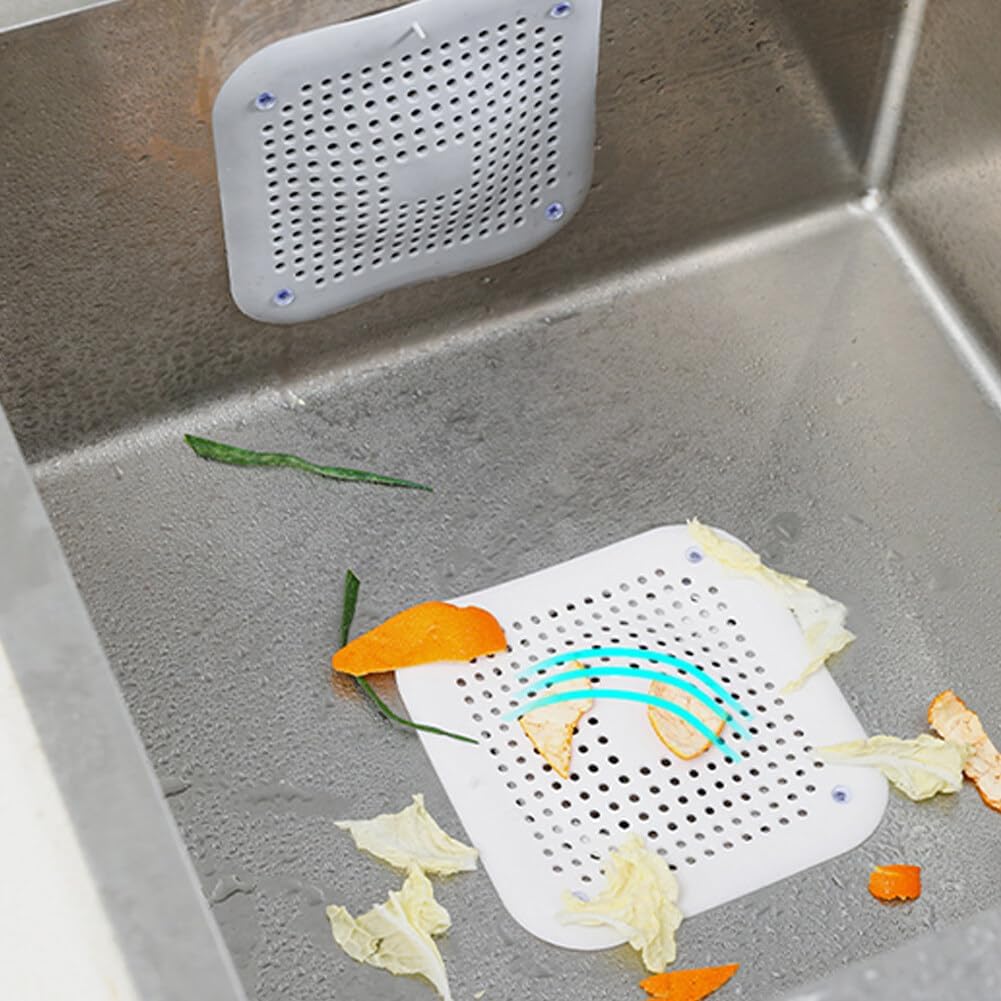 Surakey 2 Pieces Shower Drain Hair Catcher with Suction Cups
