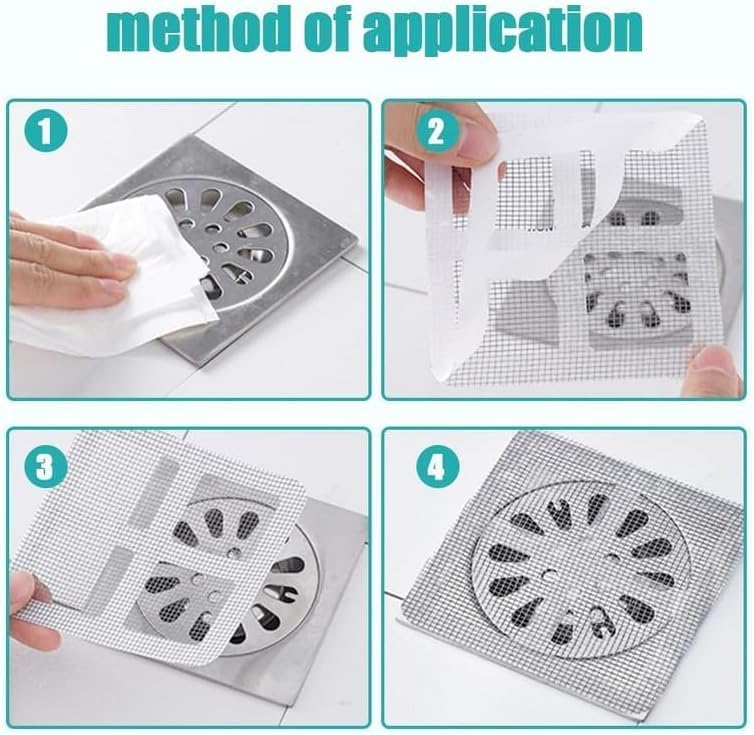 Shower Hair Catcher Stickers 10 Pack for Drain Protection