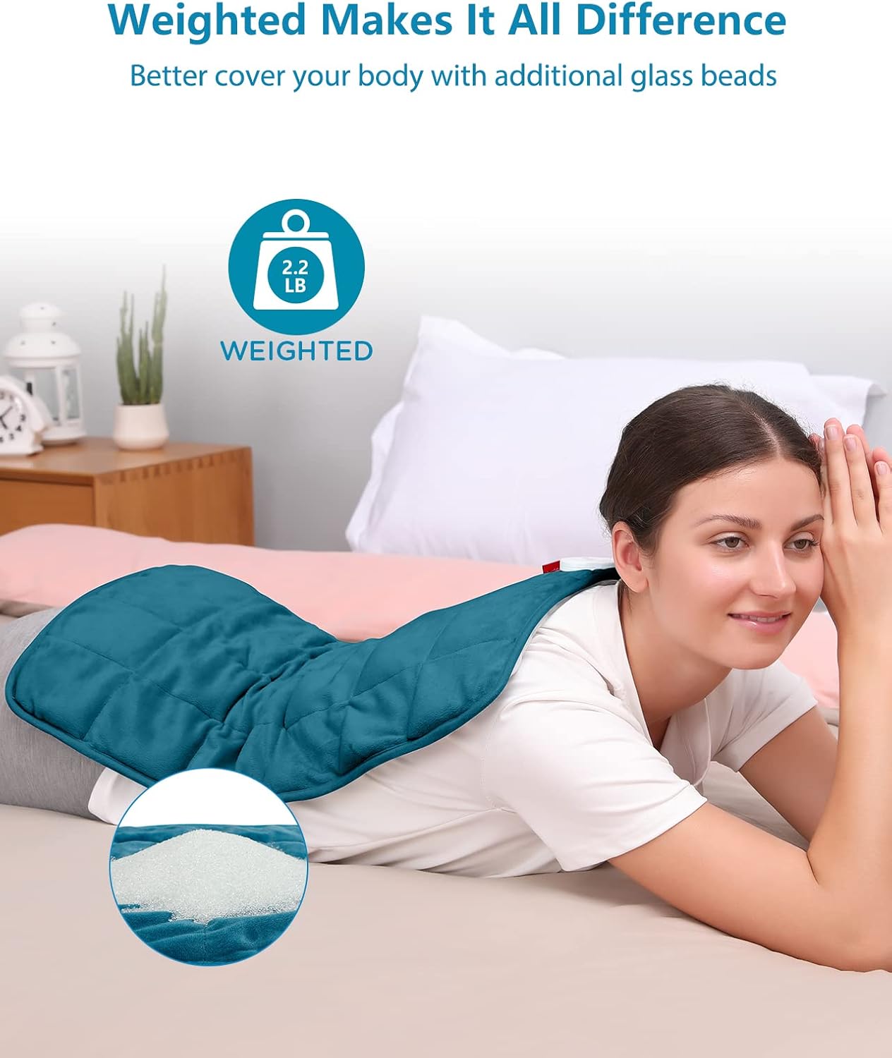 Comfytemp Weighted Heating Pad for Back Cramps 1