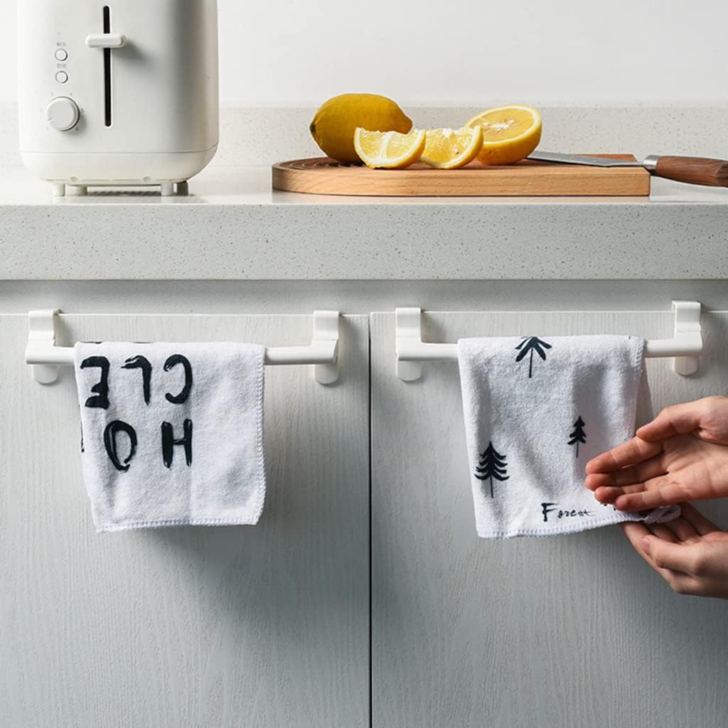 BOLOUY Towel Rack Over Door Holder for Bathroom Kitchen Cabinet